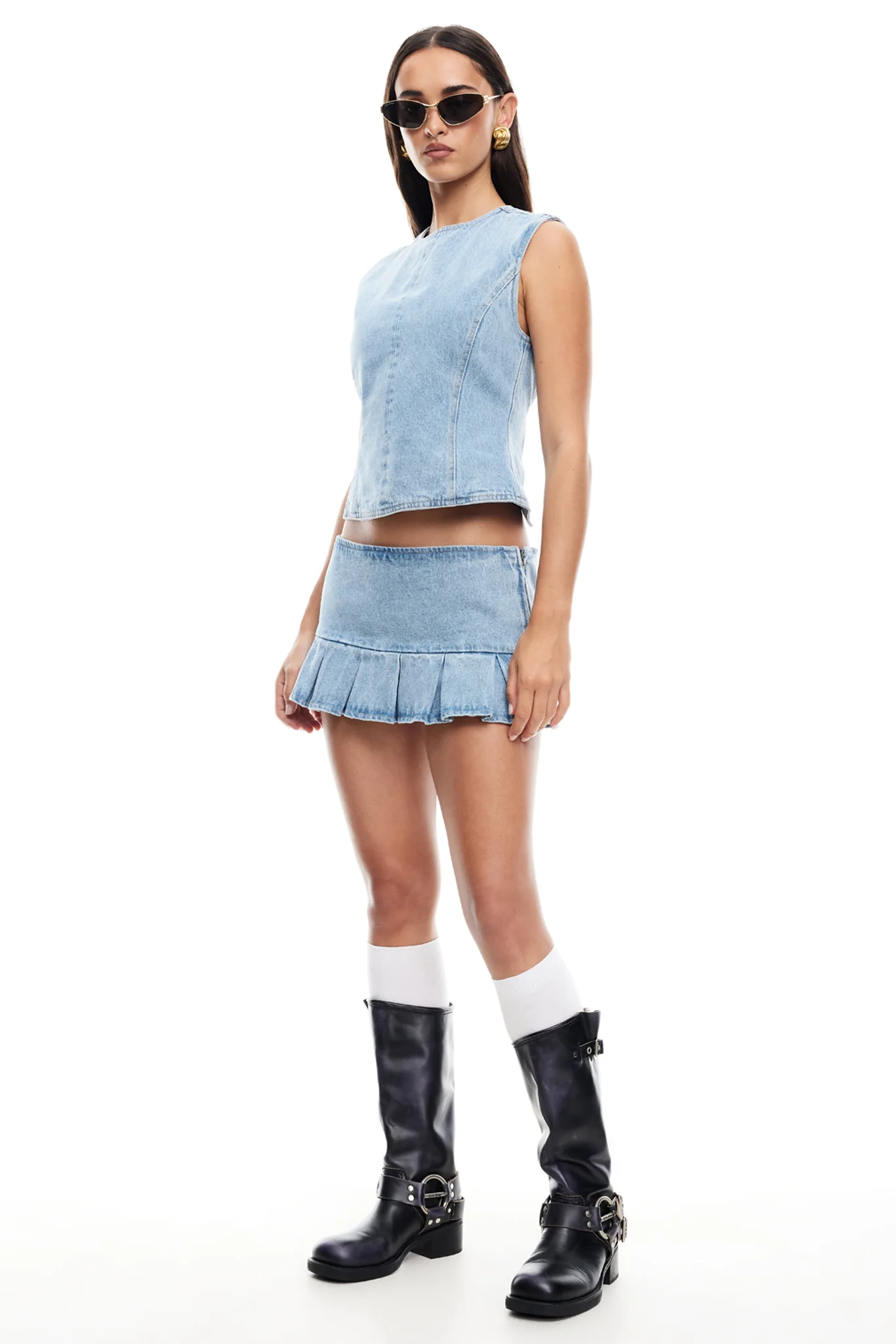 LIONESS Countryside Top Denim - Image 4