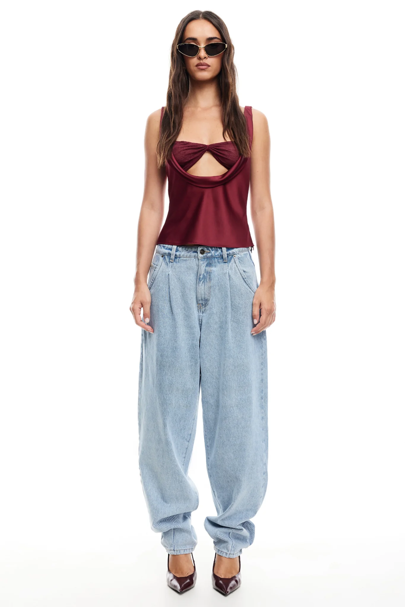LIONESS Delilah Top Burgundy - Image 6