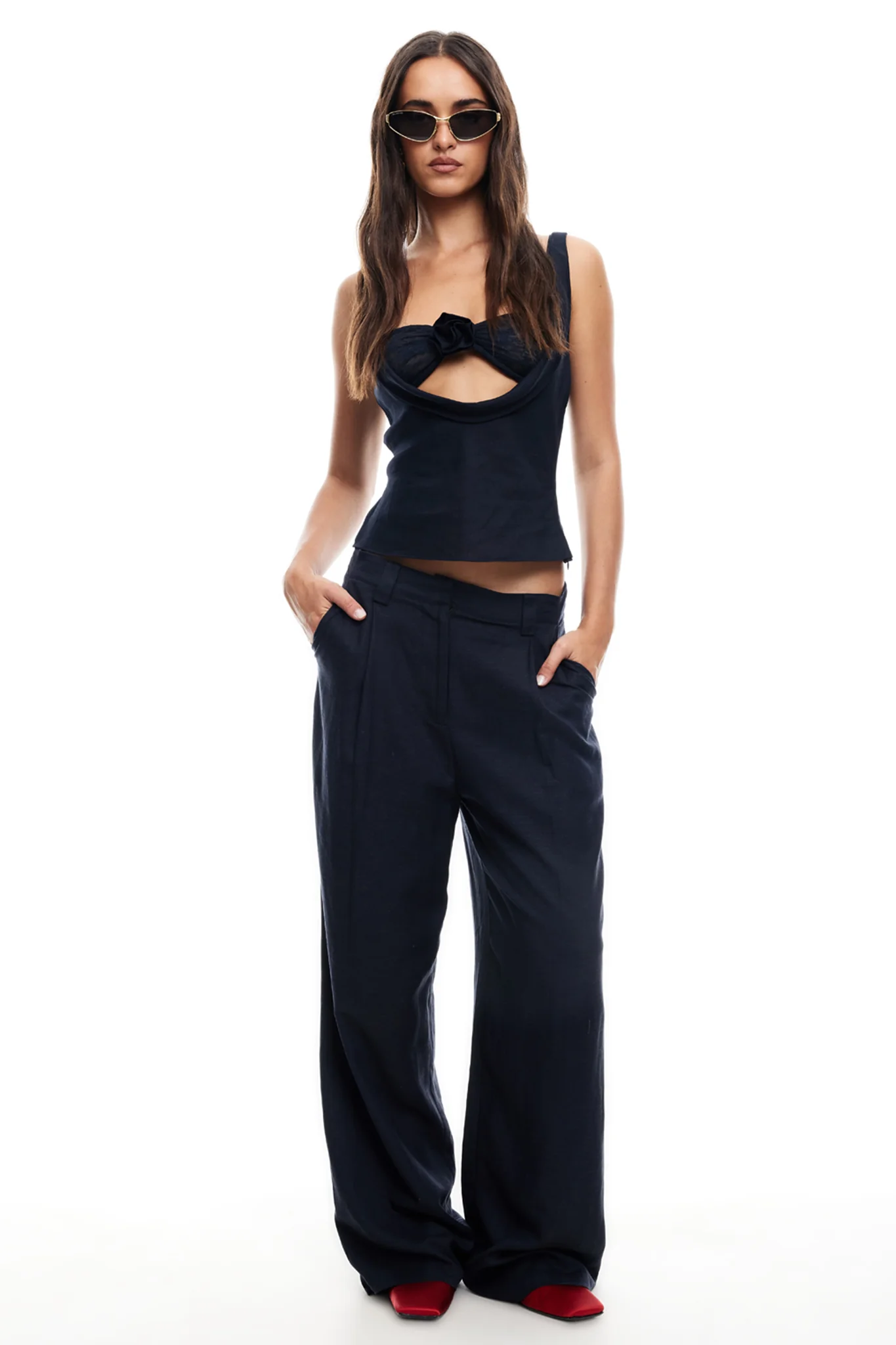LIONESS Delilah Top Navy - Image 3
