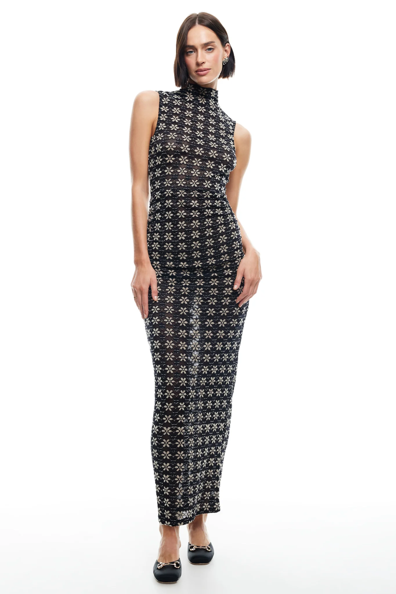 LIONESS Elle Maxi Dress 70's Onyx - Image 3