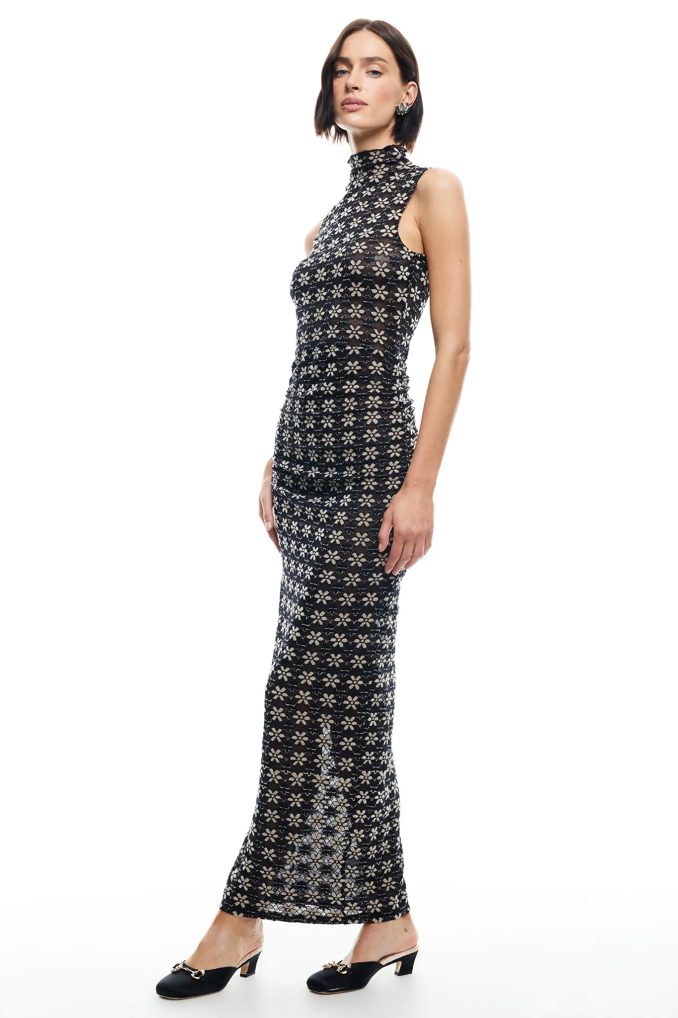 LIONESS Elle Maxi Dress 70's Onyx - Image 4