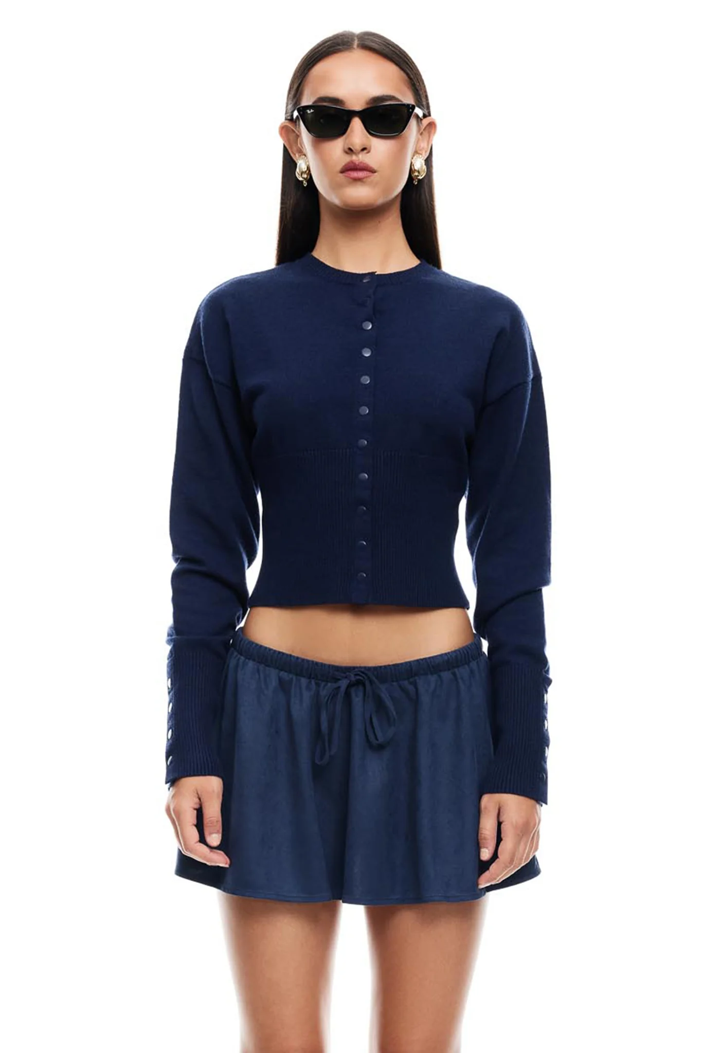 LIONESS Ghost Mini Skirt Navy - Image 4