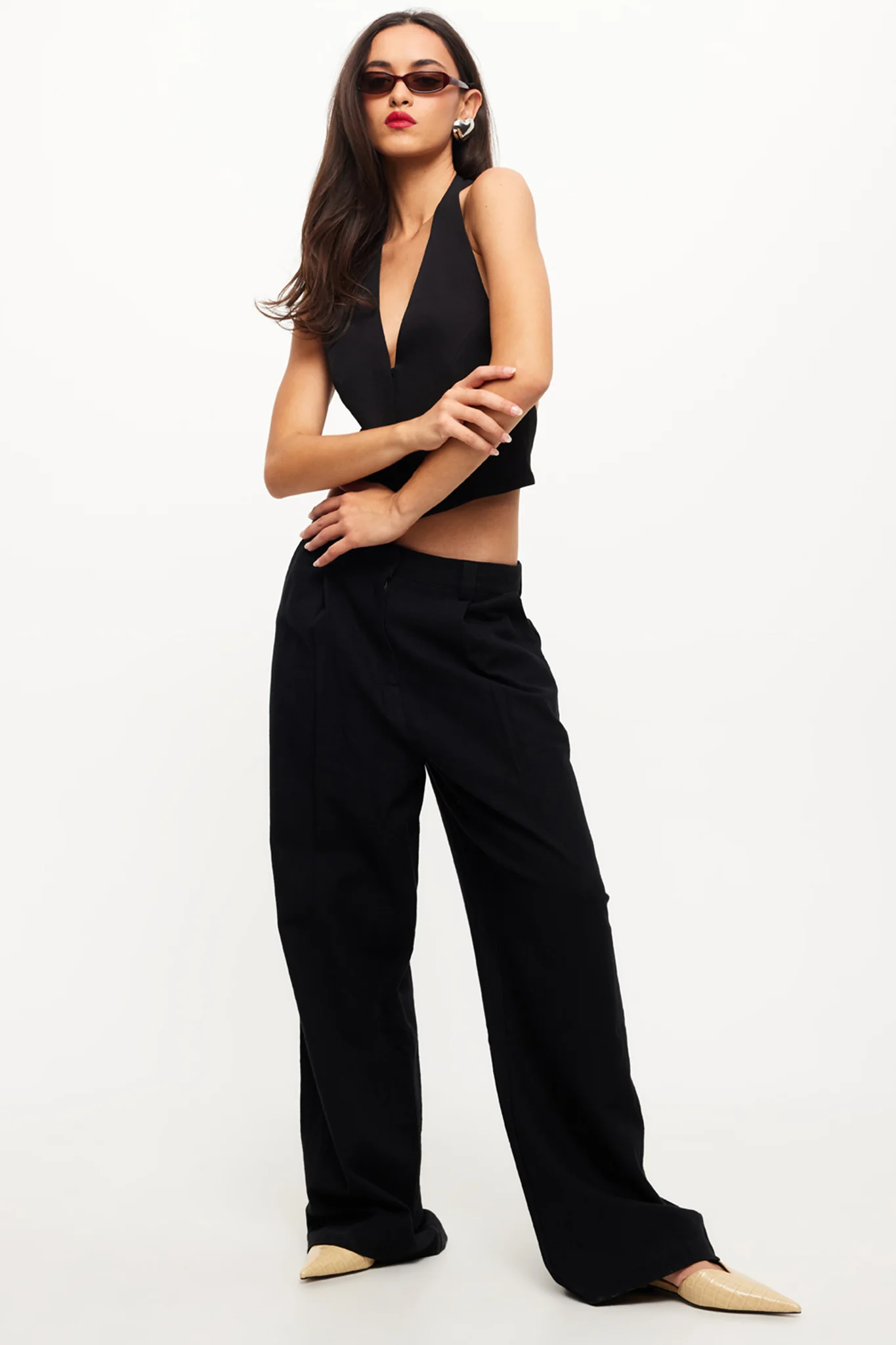 LIONESS Je Suis Halter Top Onyx - Image 3