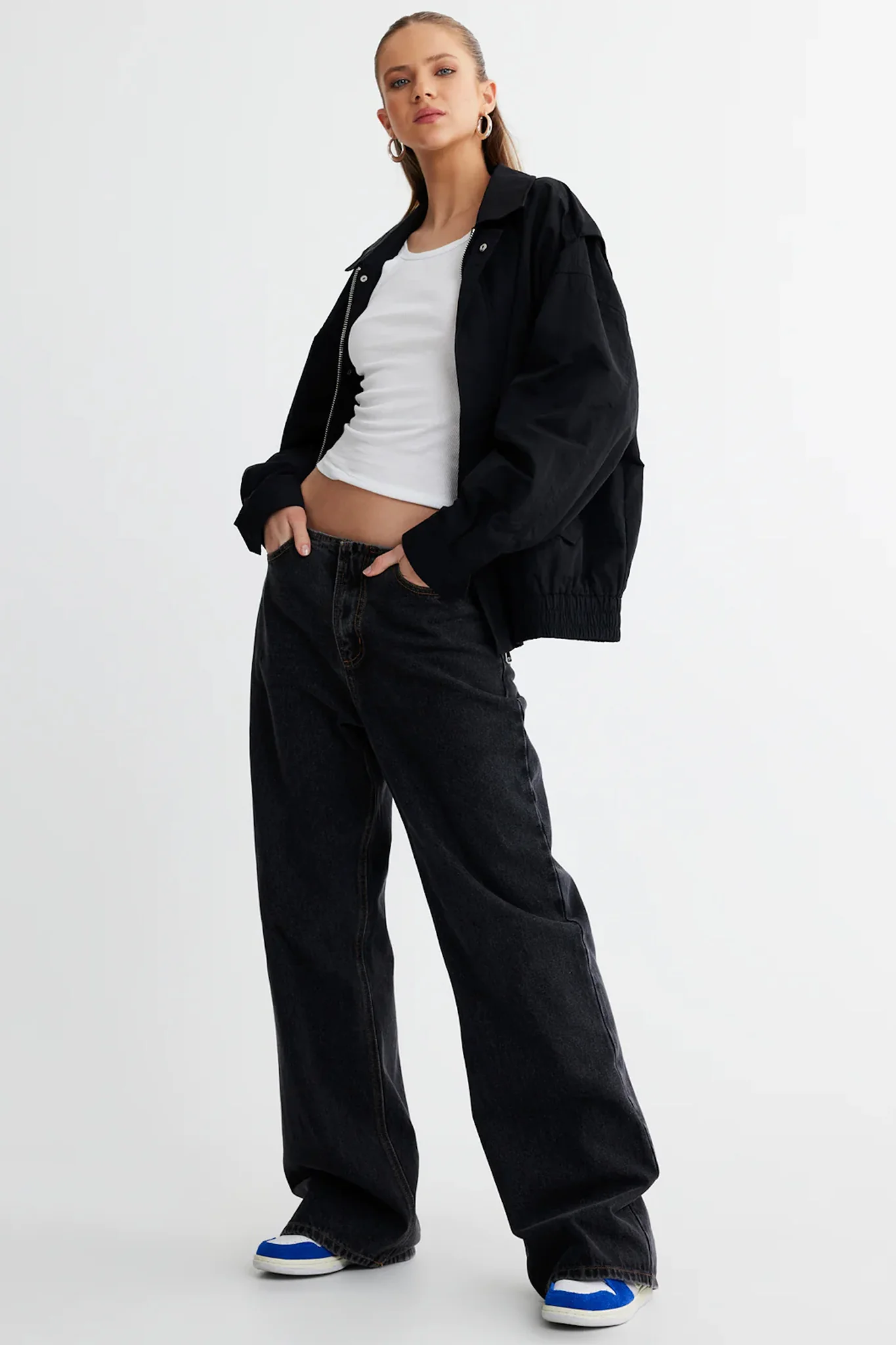 LIONESS Kenny Bomber Jacket Onyx - Image 3