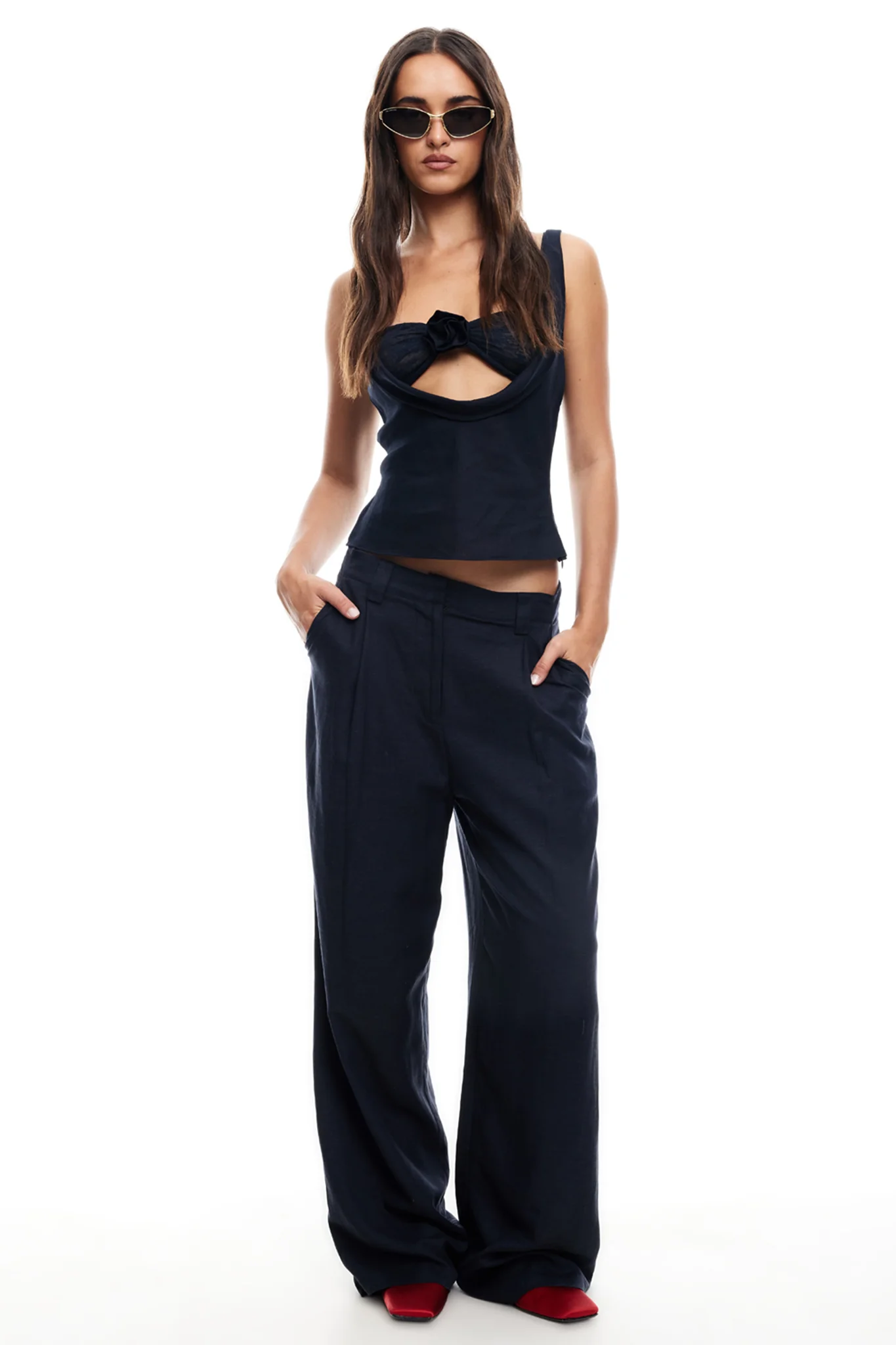 LIONESS La Quinta Pants Navy - Image 3