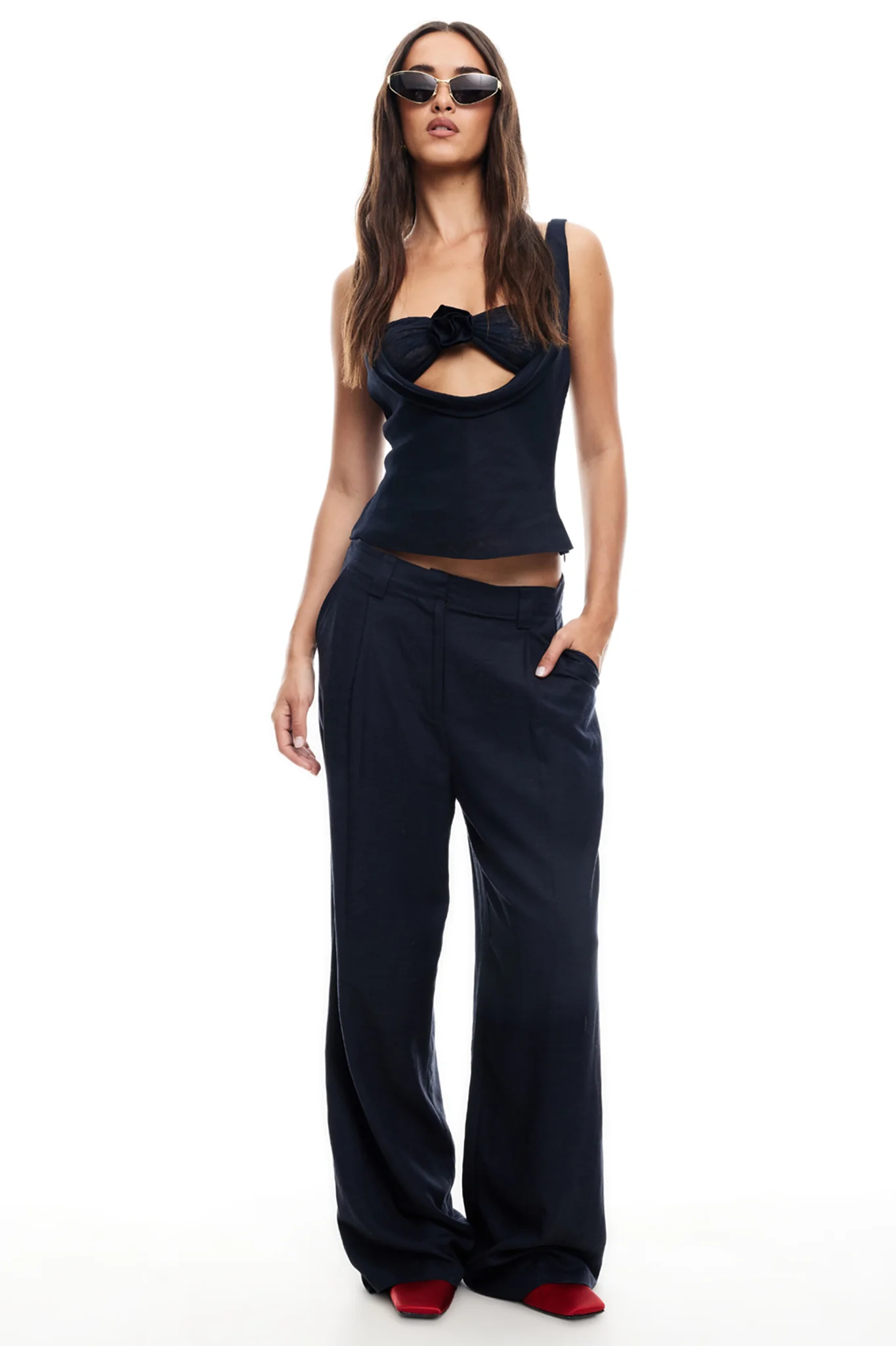 LIONESS La Quinta Pants Navy - Image 4