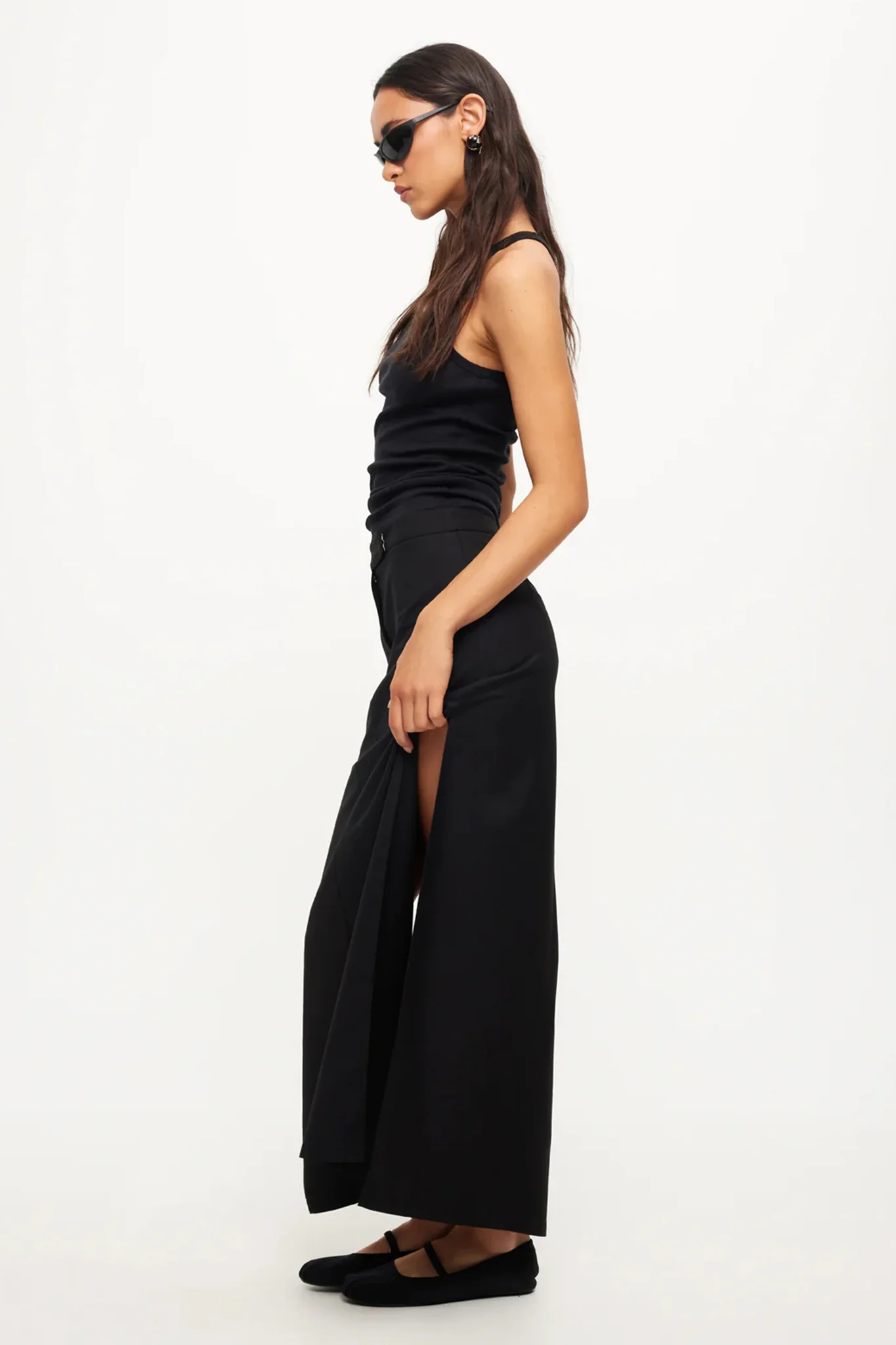 LIONESS Minimalist Maxi Skirt Onyx - Image 4