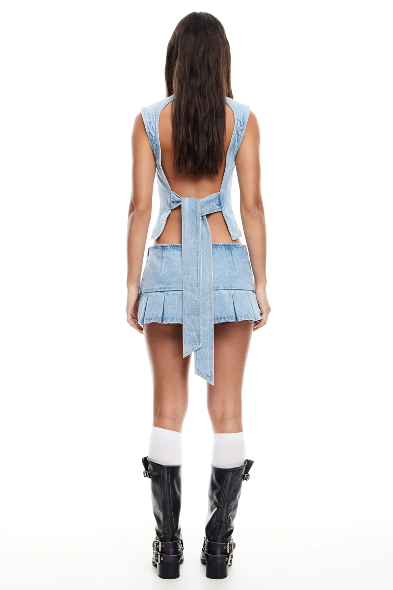 LIONESS Miracle Mini Skirt Denim - Image 2