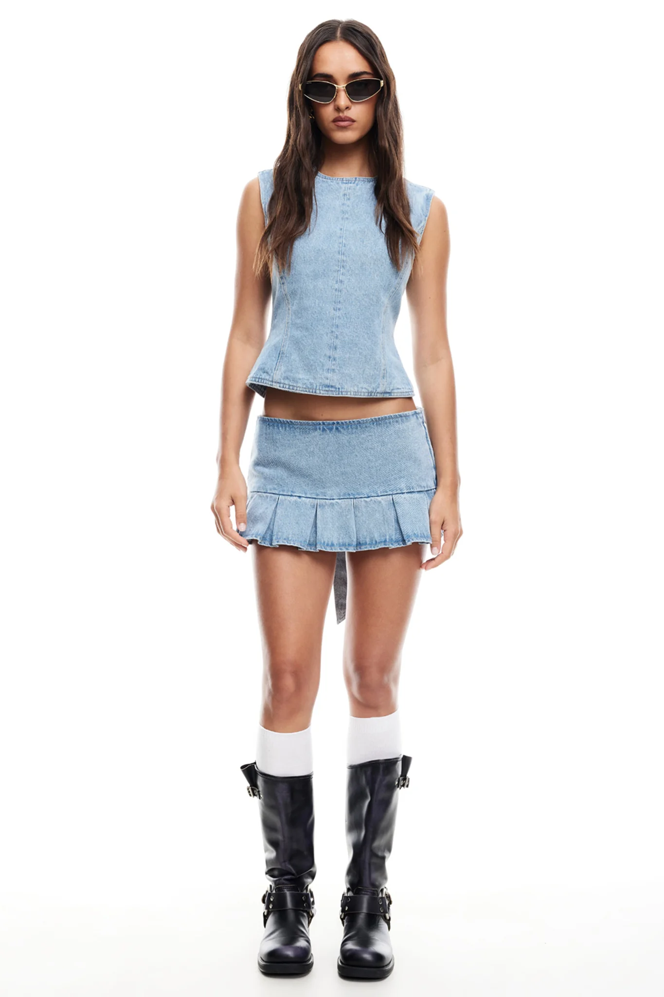 LIONESS Miracle Mini Skirt Denim - Image 5
