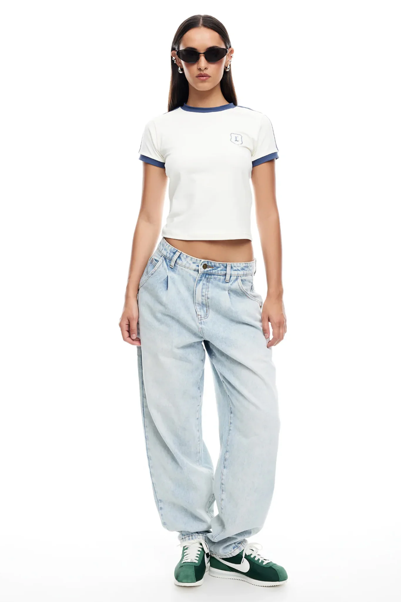 LIONESS On My Way Denim Jeans Light Denim
