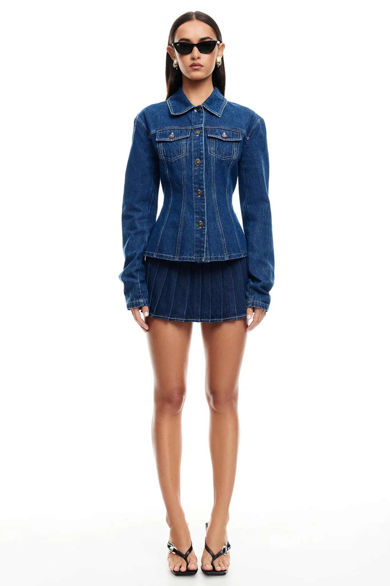 LIONESS Rider Denim Jacket Blue - Image 2