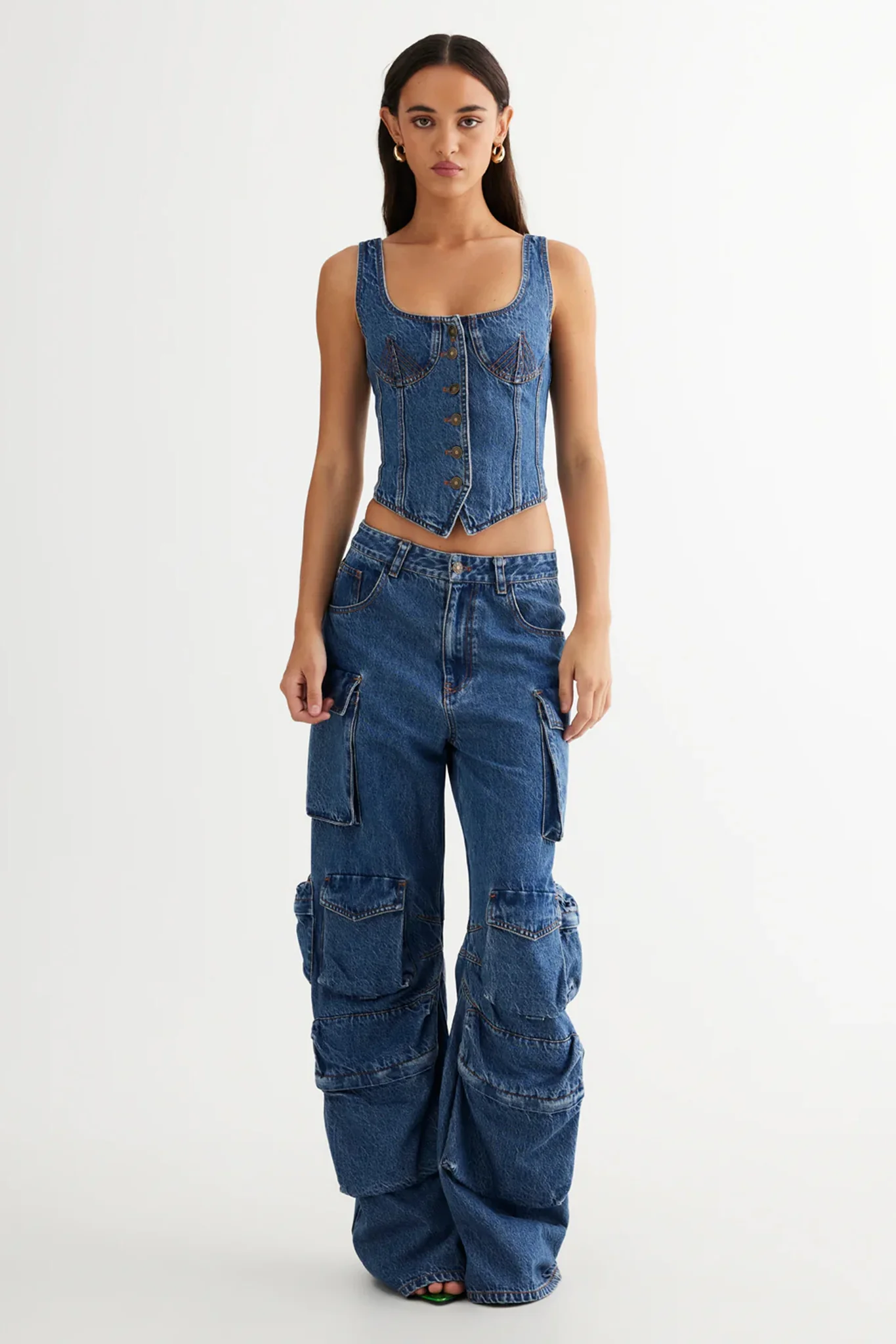 LIONESS Smokeshow Jeans Blue Denim - Image 7