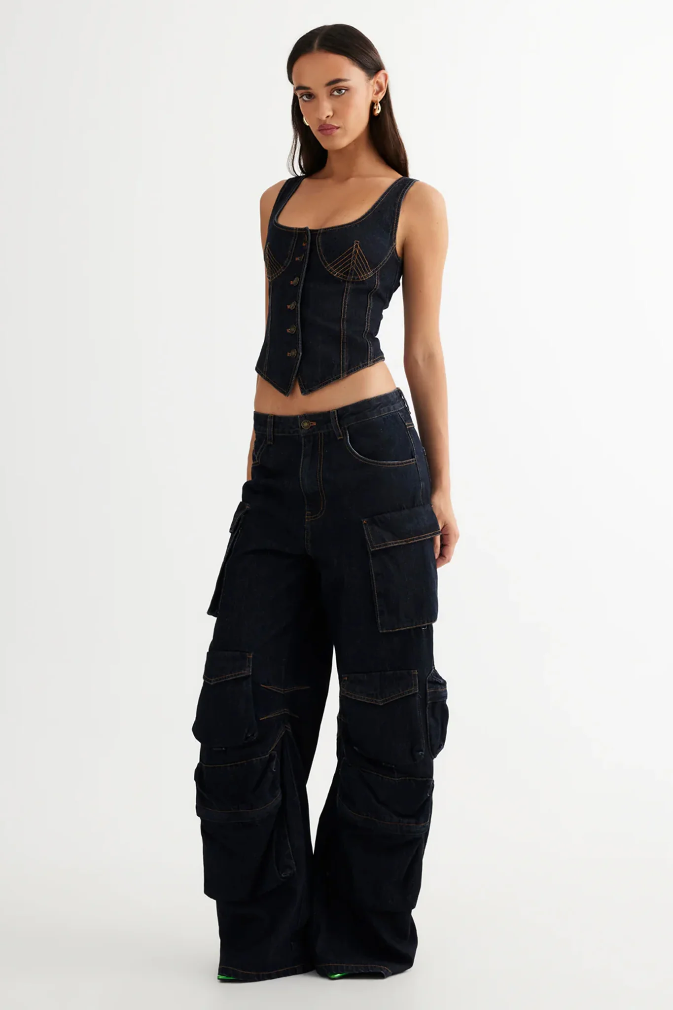 LIONESS Smokeshow Jeans Dark Denim - Image 6