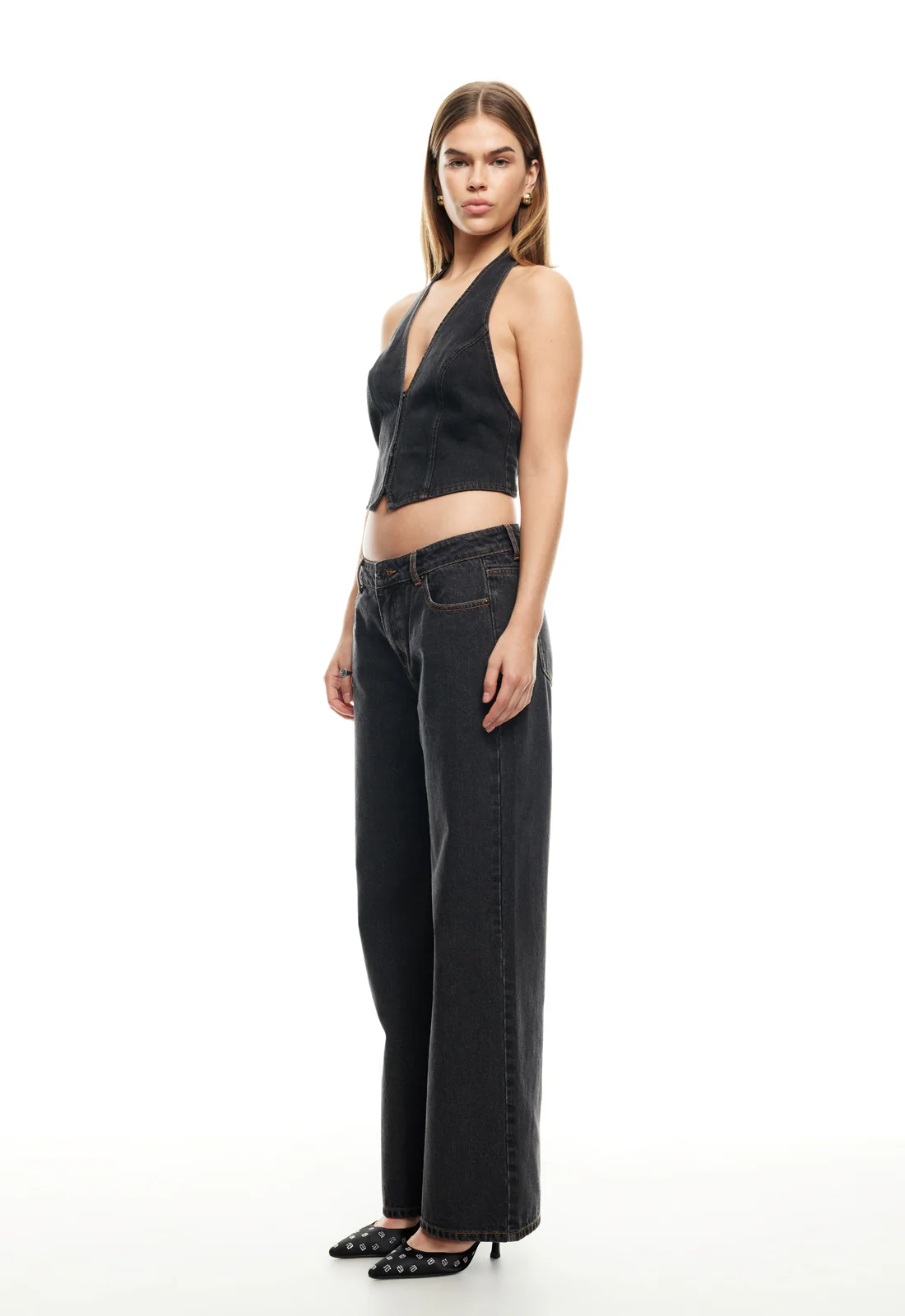 LIONESS Top Model Jeans Charcoal - Image 3