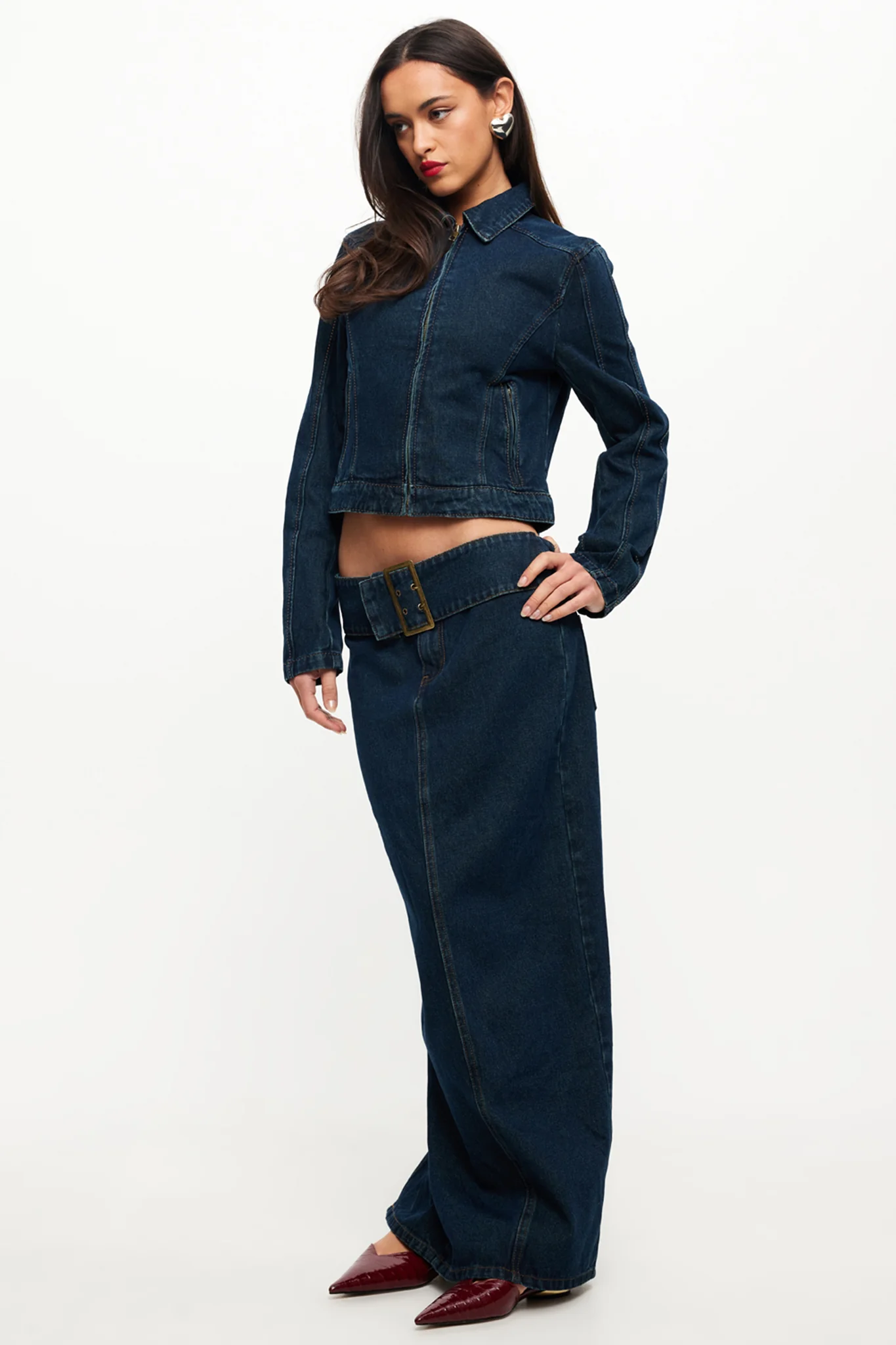 LIONESS Uma Denim Jacket Denim Blue - Image 3