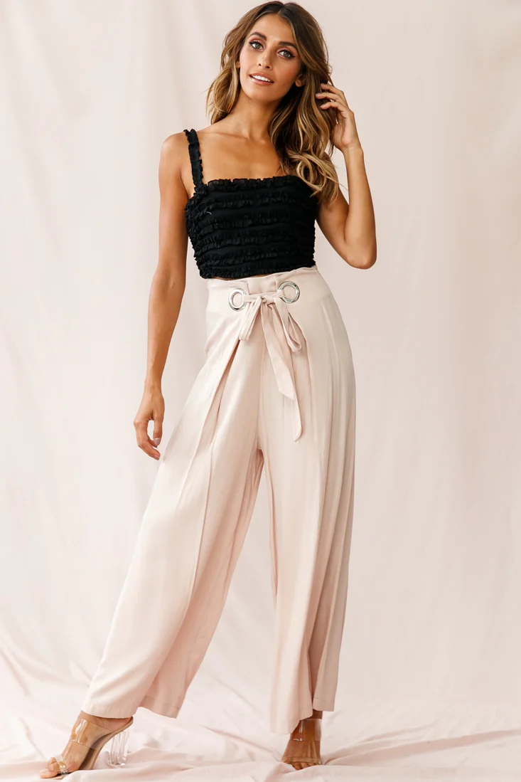 Lolita Frill Embellished Crop Top Black - Image 5
