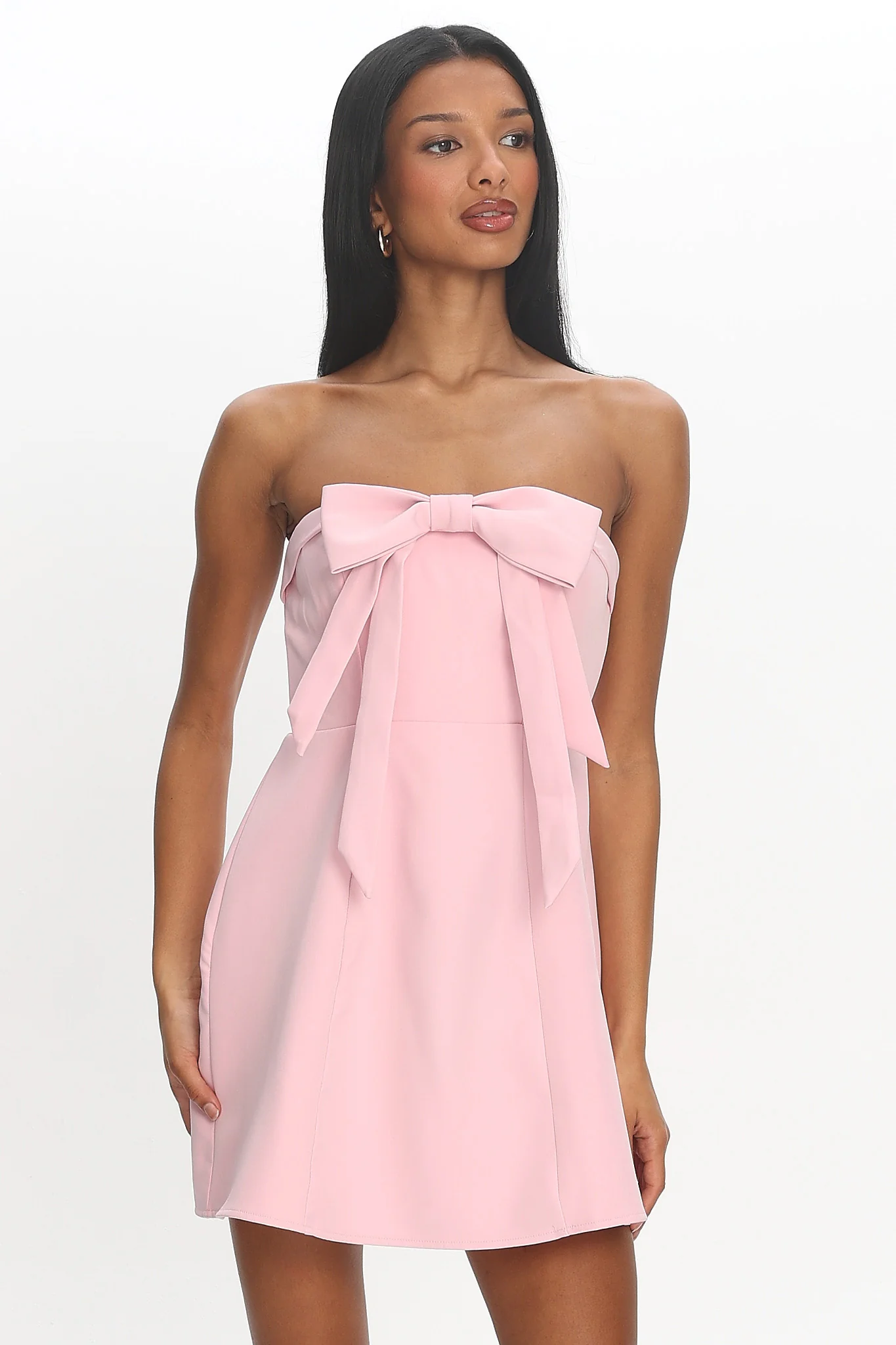 Lollipop Strapless Bow Bust Mini Dress Pink Sorbet - Image 5
