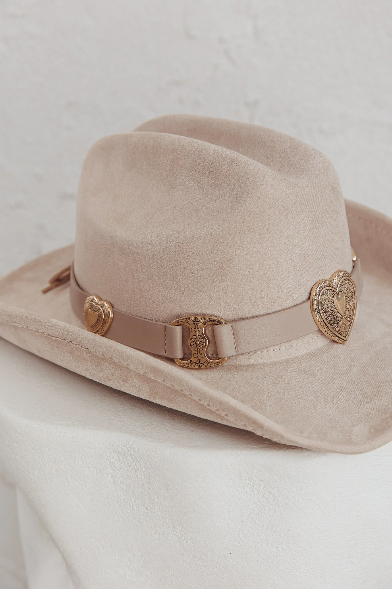 Longhorn Heart Decoration Cowboy Hat Khaki - Image 2