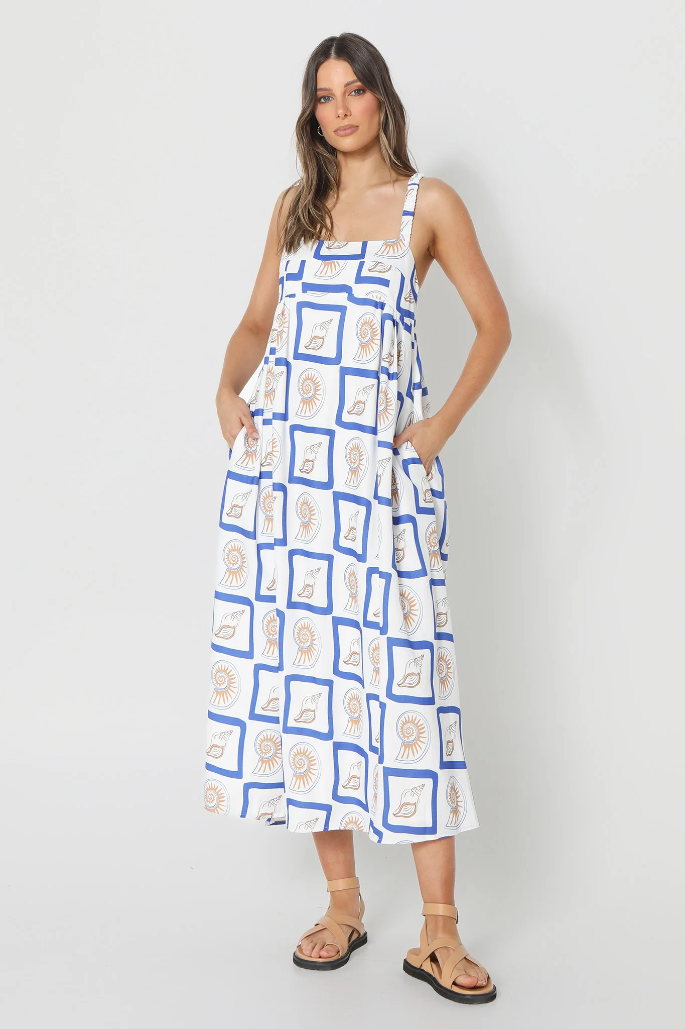 LOST IN LUNAR Katie Maxi Dress Shell Print - Image 6