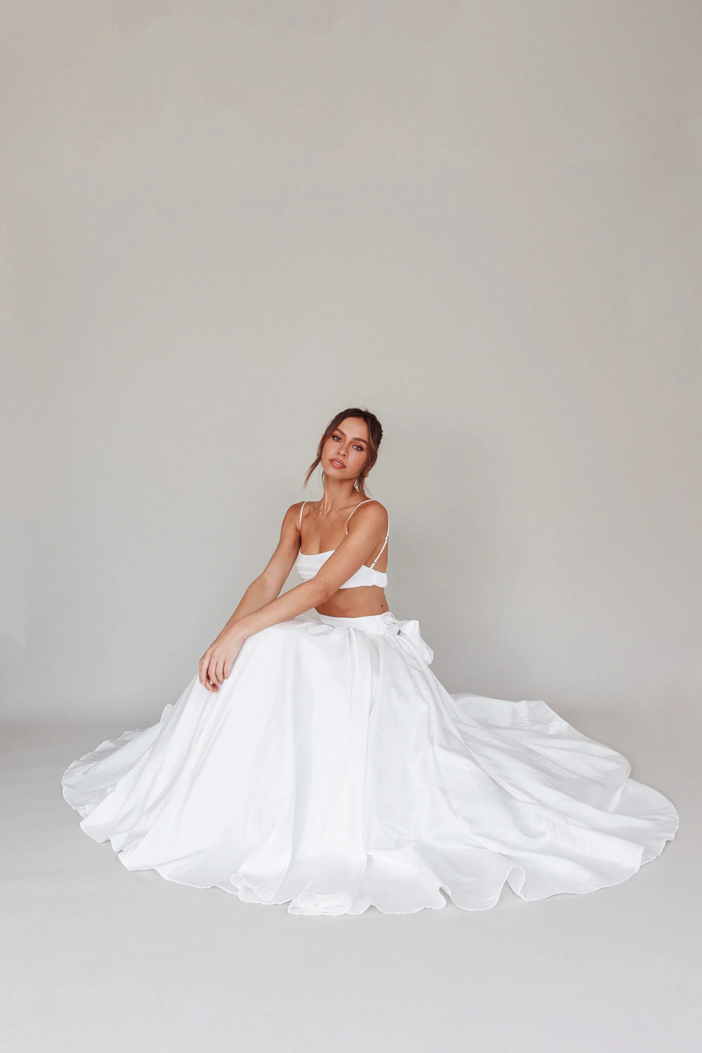 Love Songs Tied Back Maxi Skirt White - Image 6