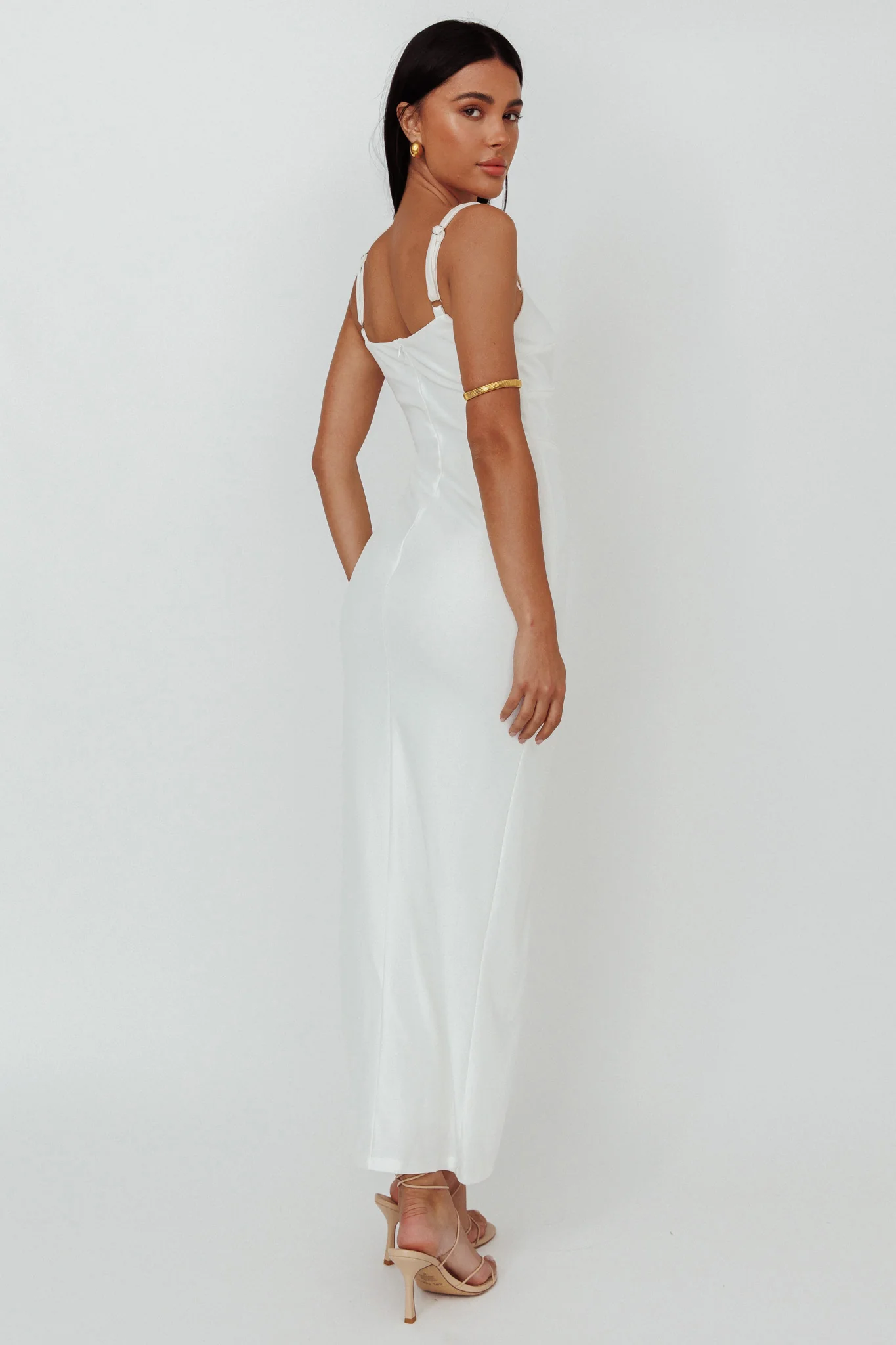 Love To Love Front Split Maxi Dress White - Image 2