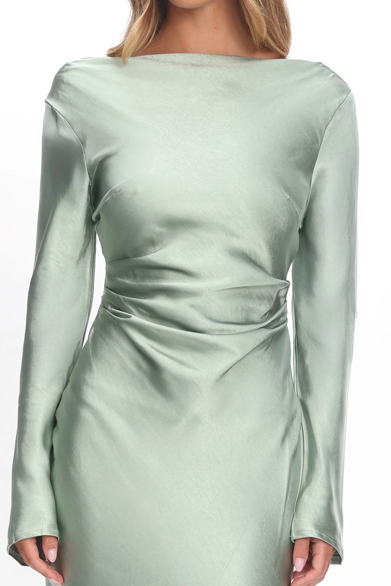 Loveland Cowl Back Midi Dress Sage - Image 4
