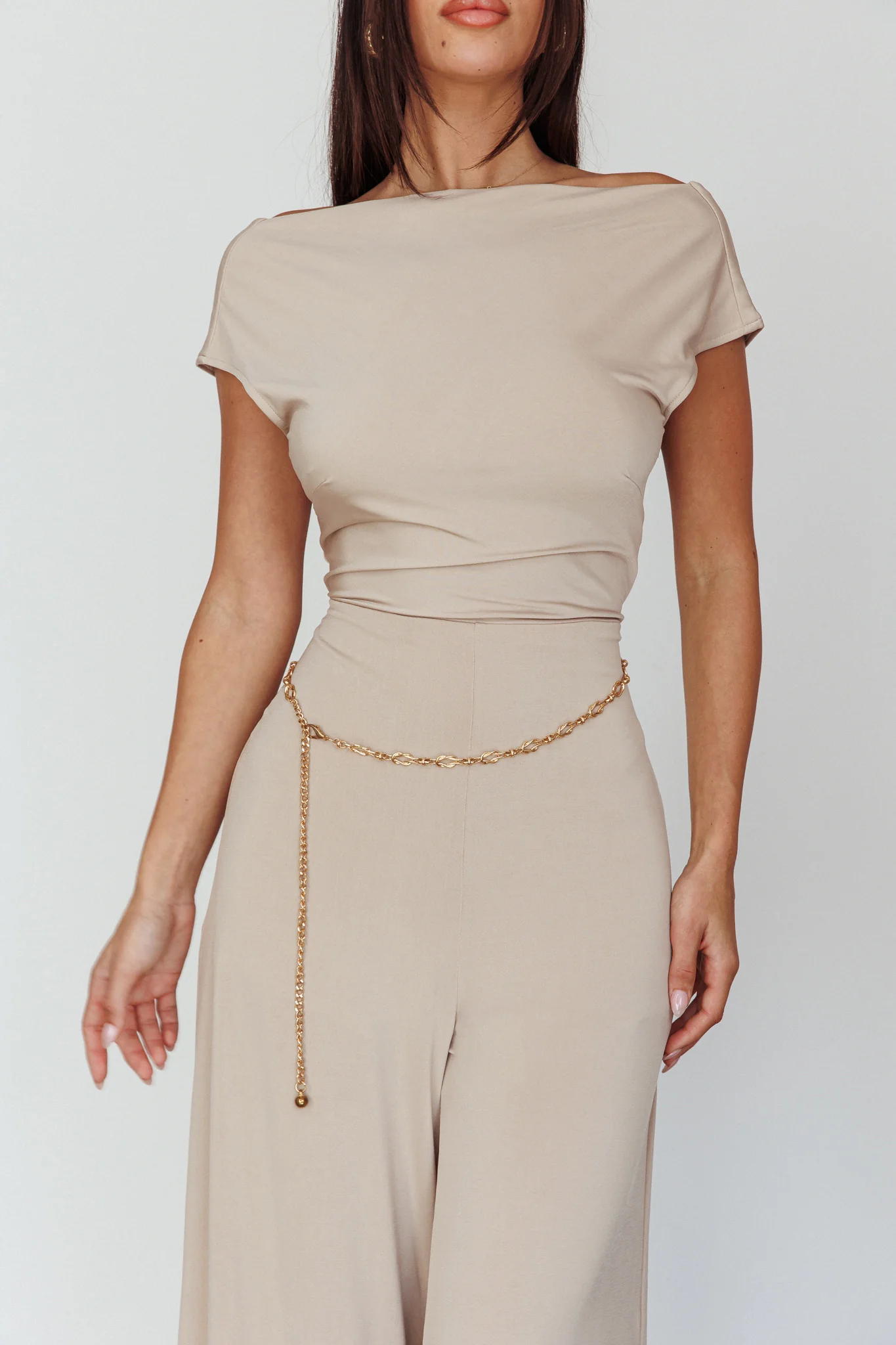 Lucinda Twist Back Jumpsuit Oat - Image 4