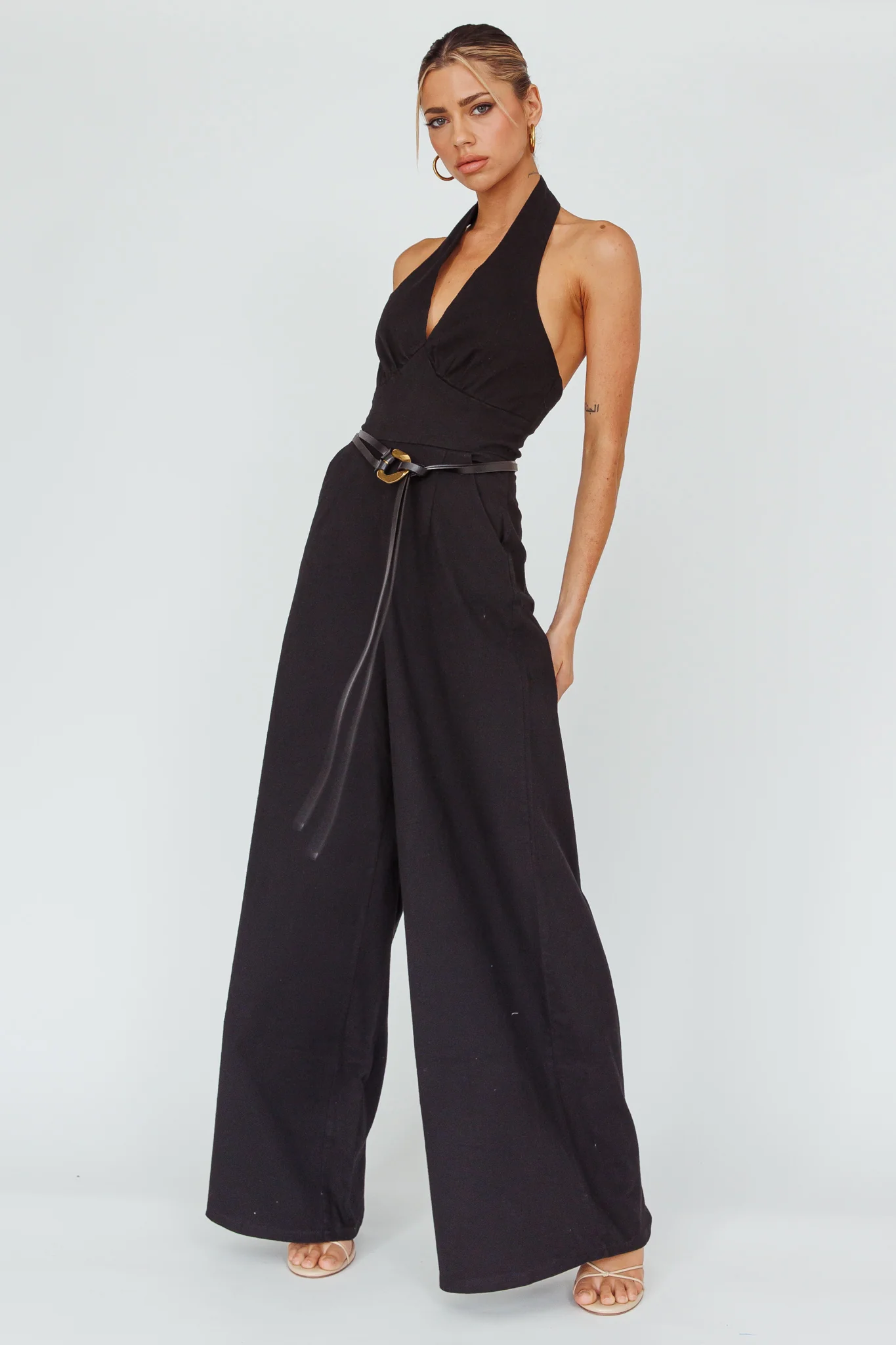 Lyan Gold Buckle Belt Black - Image 2