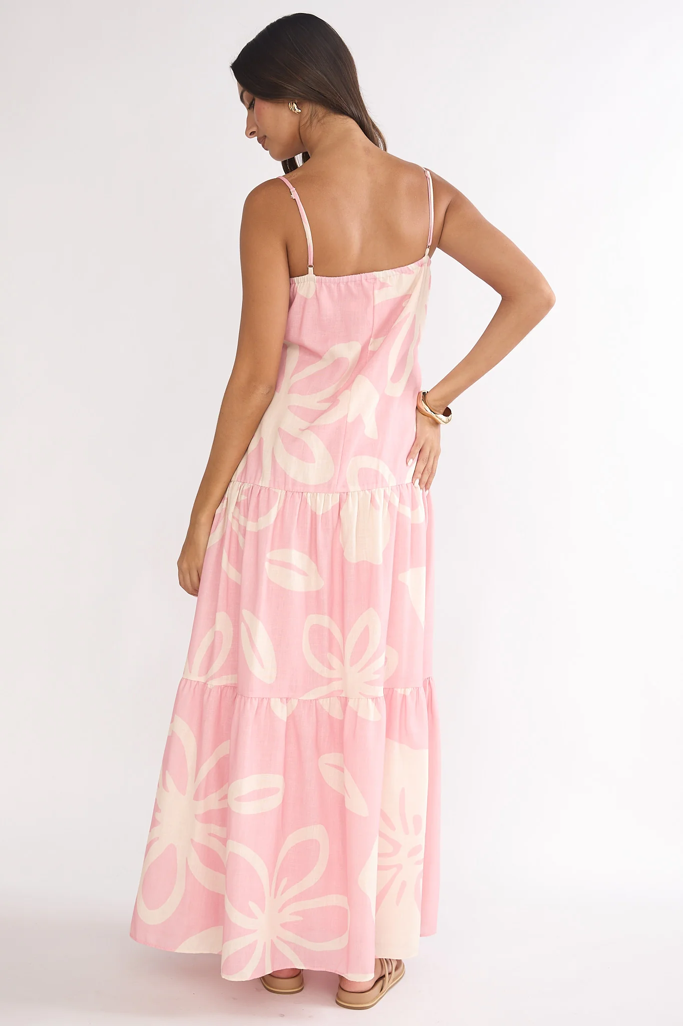 Lysette Pintuck Pleat Maxi Dress Floral - Image 2
