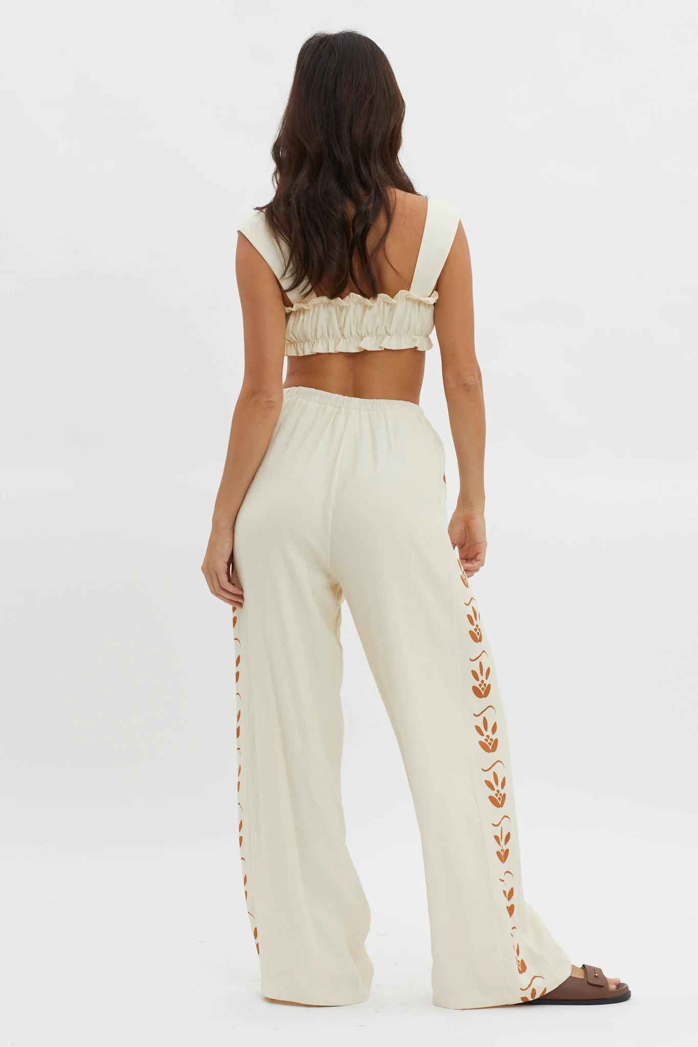 Maghan Side Print Long Pants Beige - Image 2