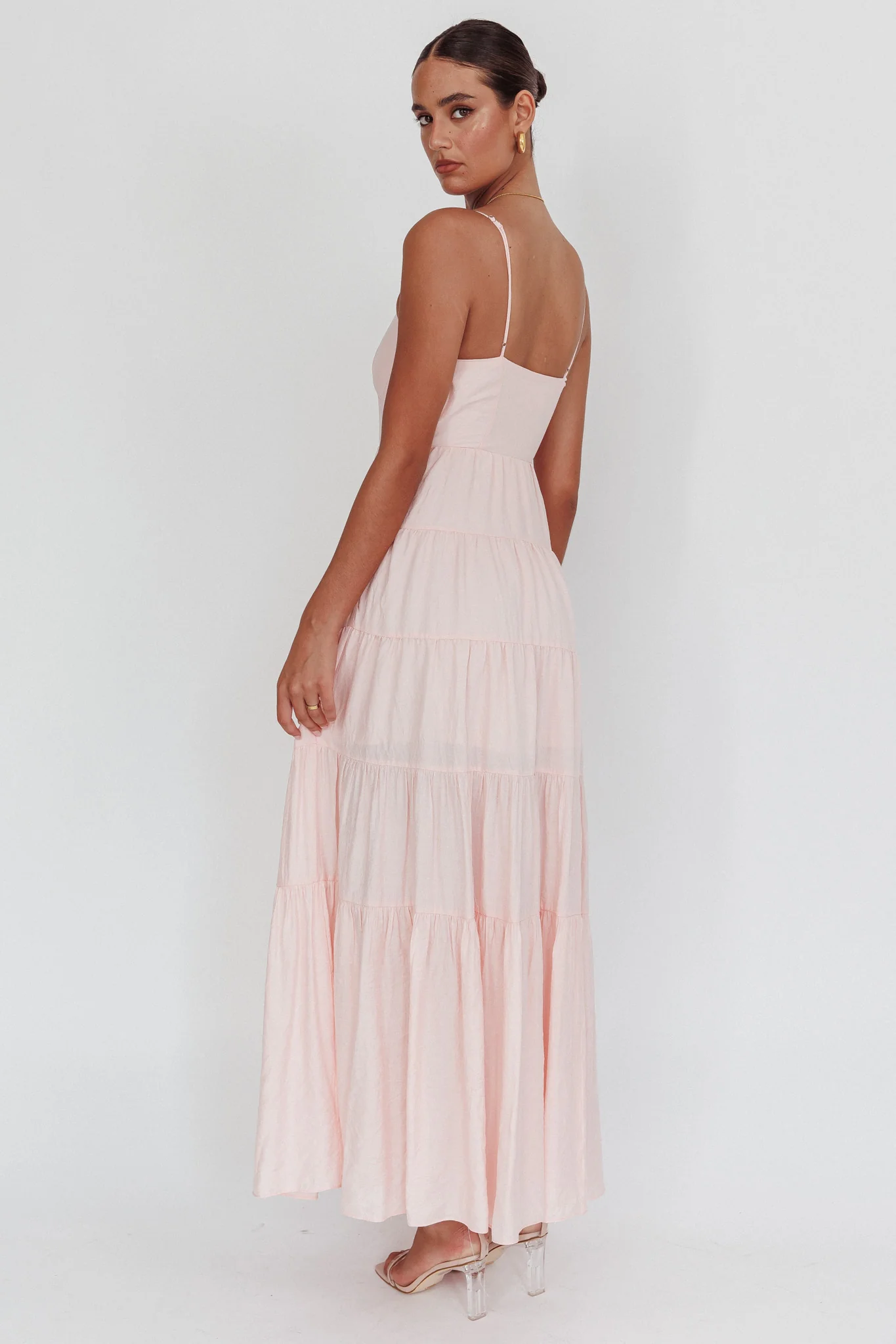 Main Attraction Cami Strap Maxi Dress Blush - Image 2