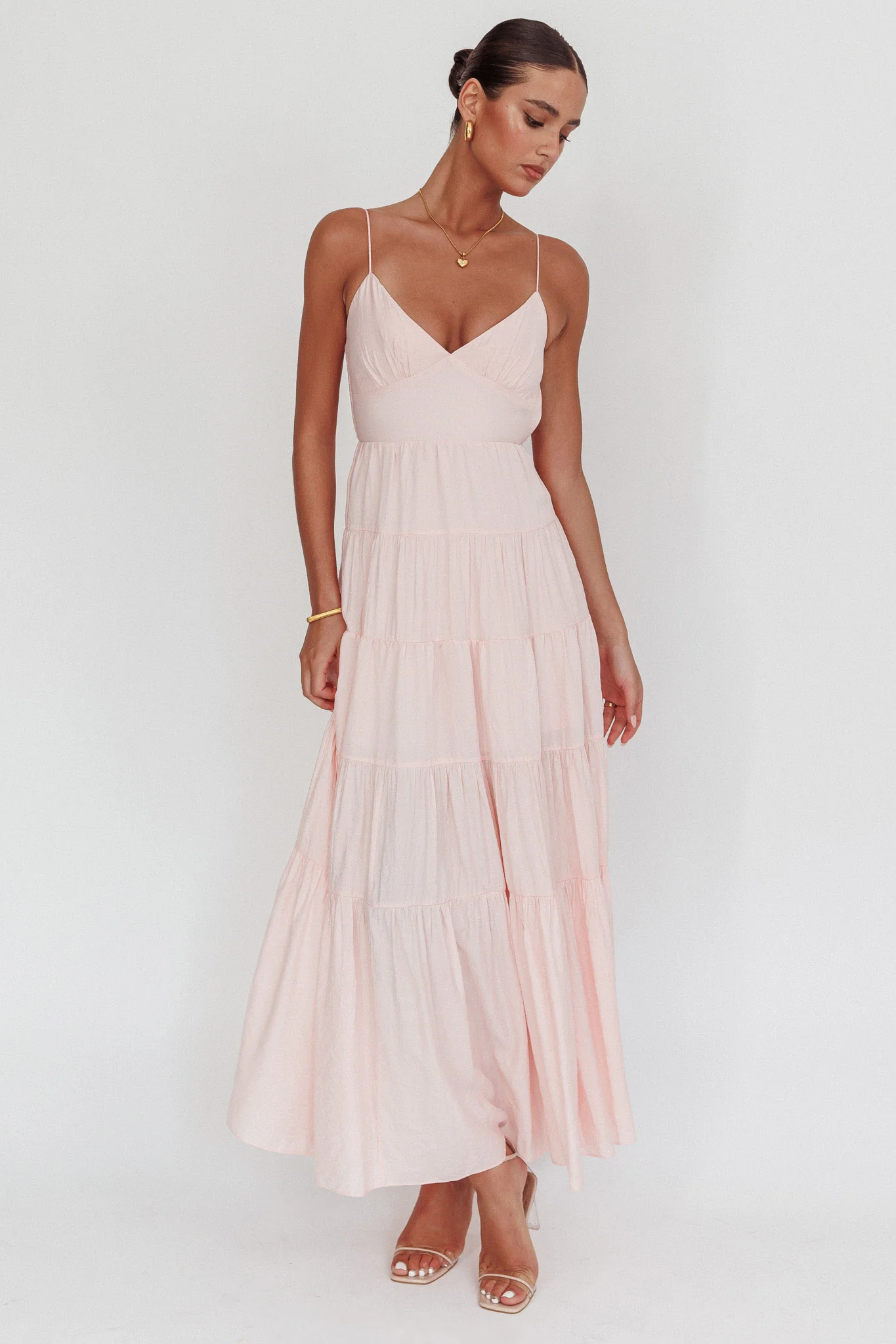 Main Attraction Cami Strap Maxi Dress Blush - Image 3