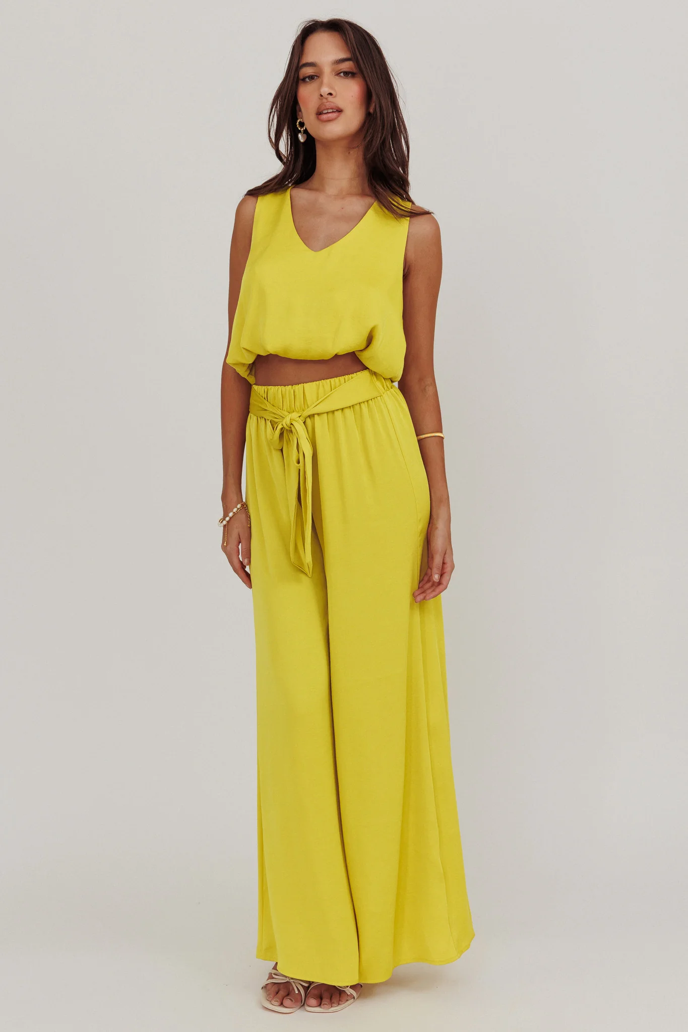 Mariposa Wide Leg Pant Chartreuse - Image 4