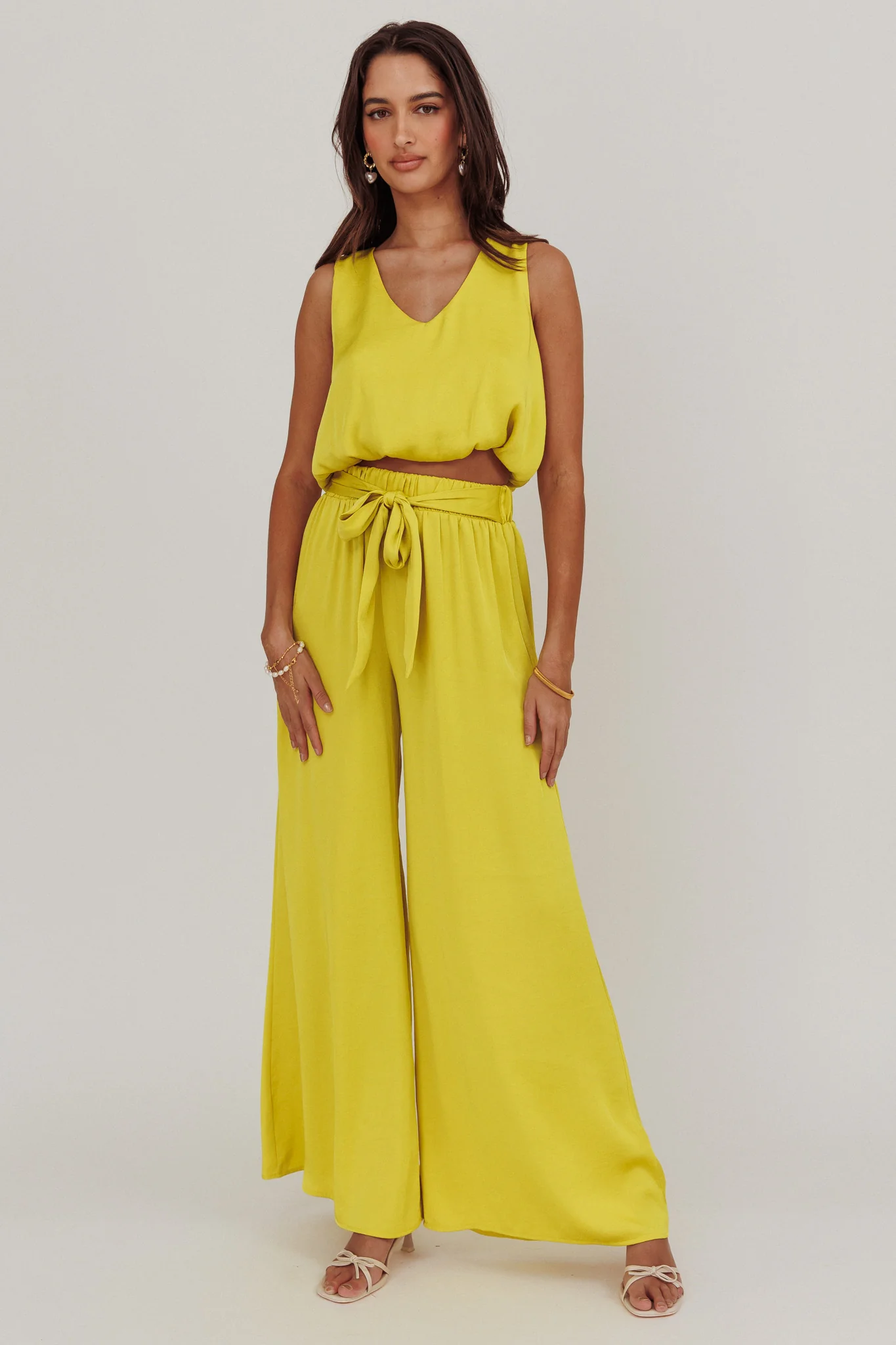 Mariposa Wide Leg Pant Chartreuse - Image 5