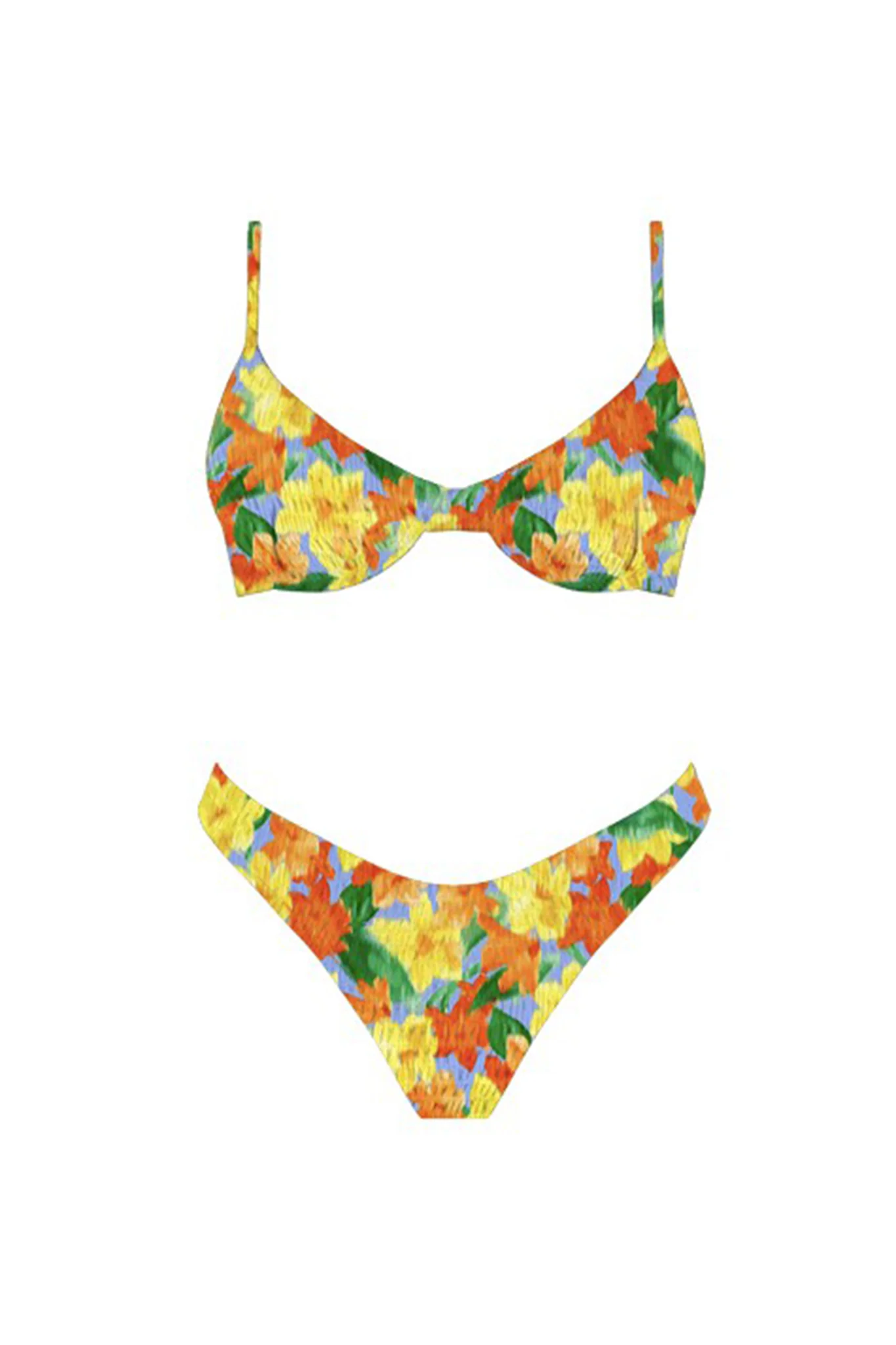 Martinique Shirred Bikini Bottom Tropical - Image 4