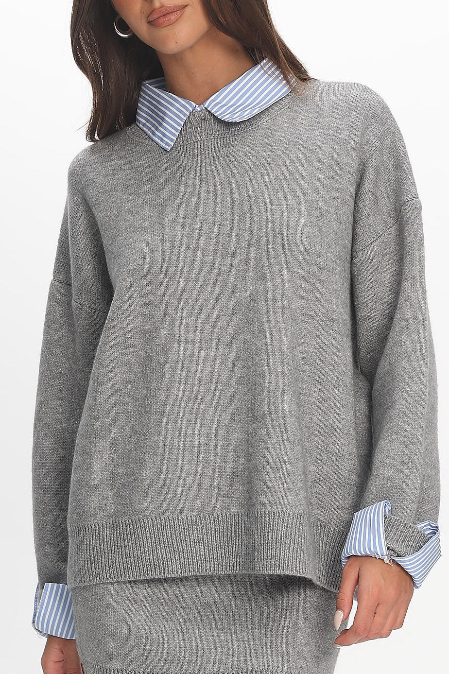 Marvelle Knit Top Grey - Image 5