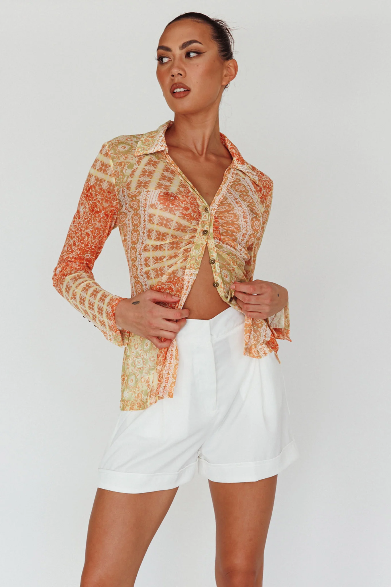 Maxeen Side Pocket Shorts White - Image 3