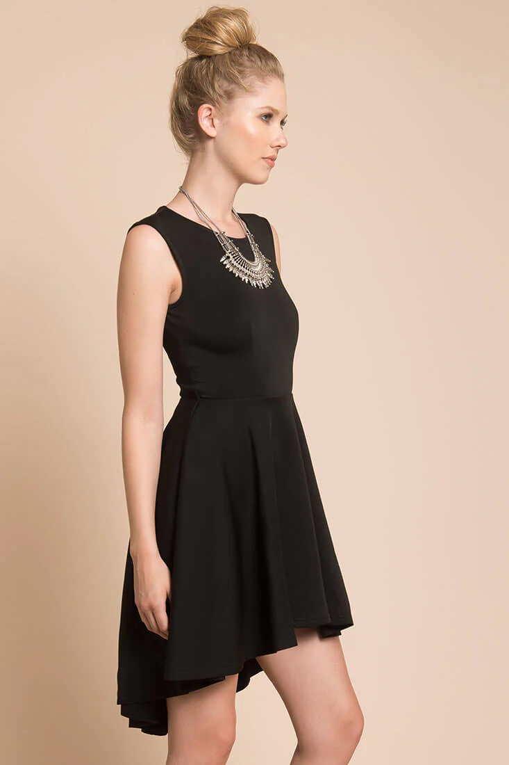 Maya Closed Back Dress Black - Image 3