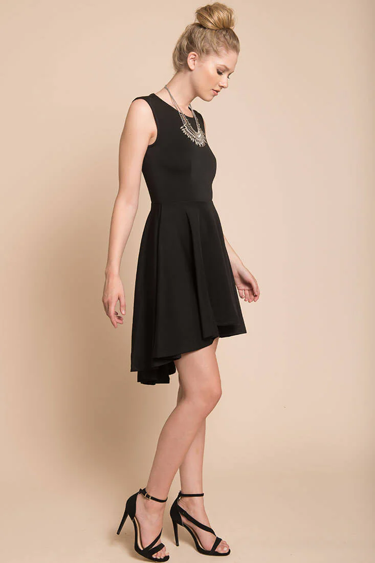 Maya Closed Back Dress Black - Image 4