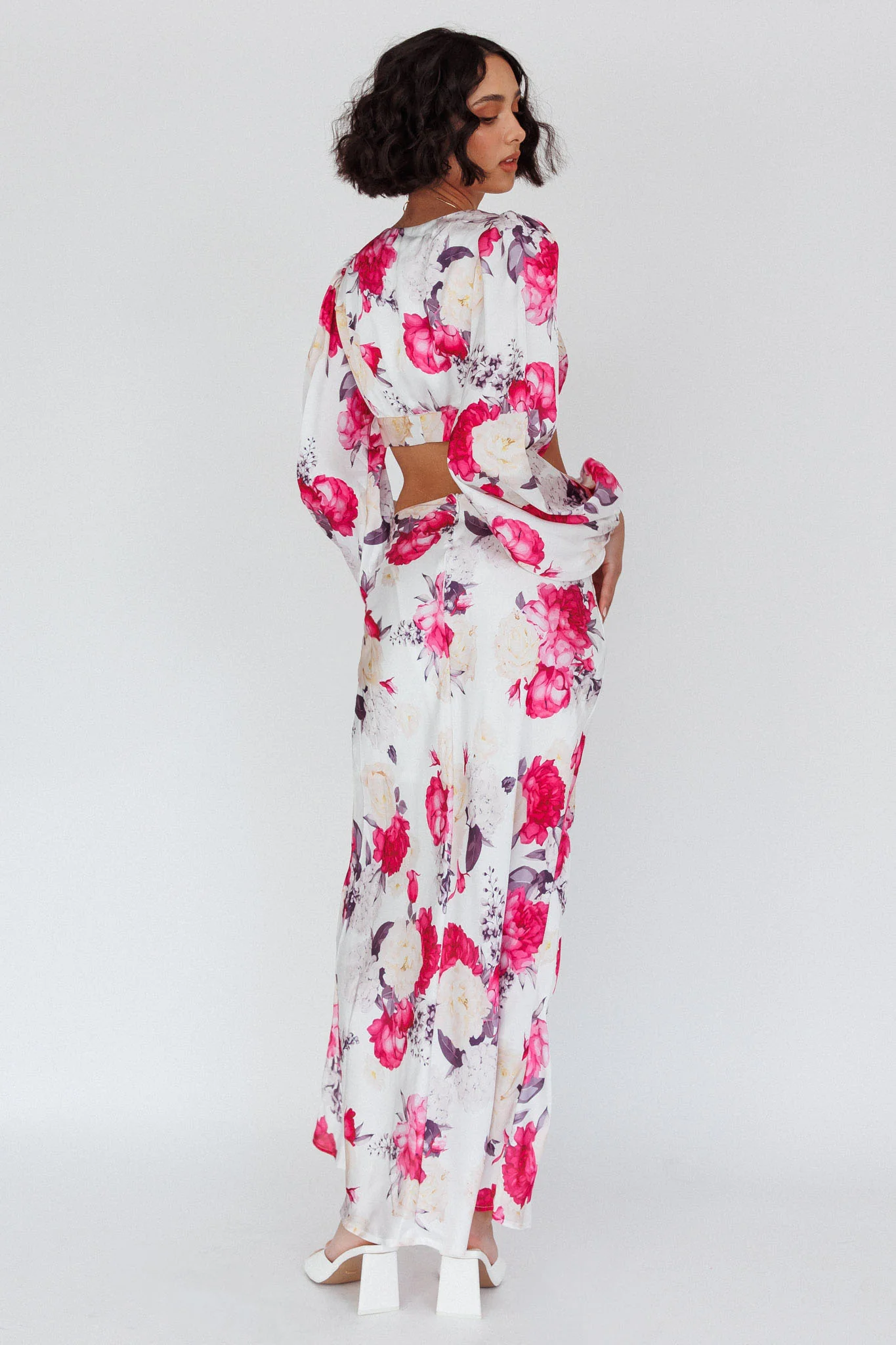 Meet Me In Fiji Maxi Skirt Floral Pink - Image 3