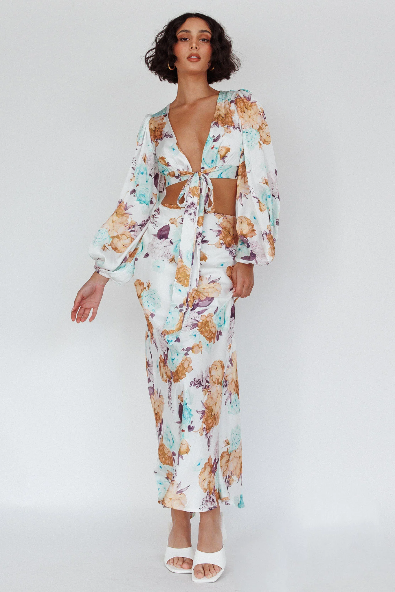 Meet Me In Fiji Maxi Skirt Floral Yellow - Image 2