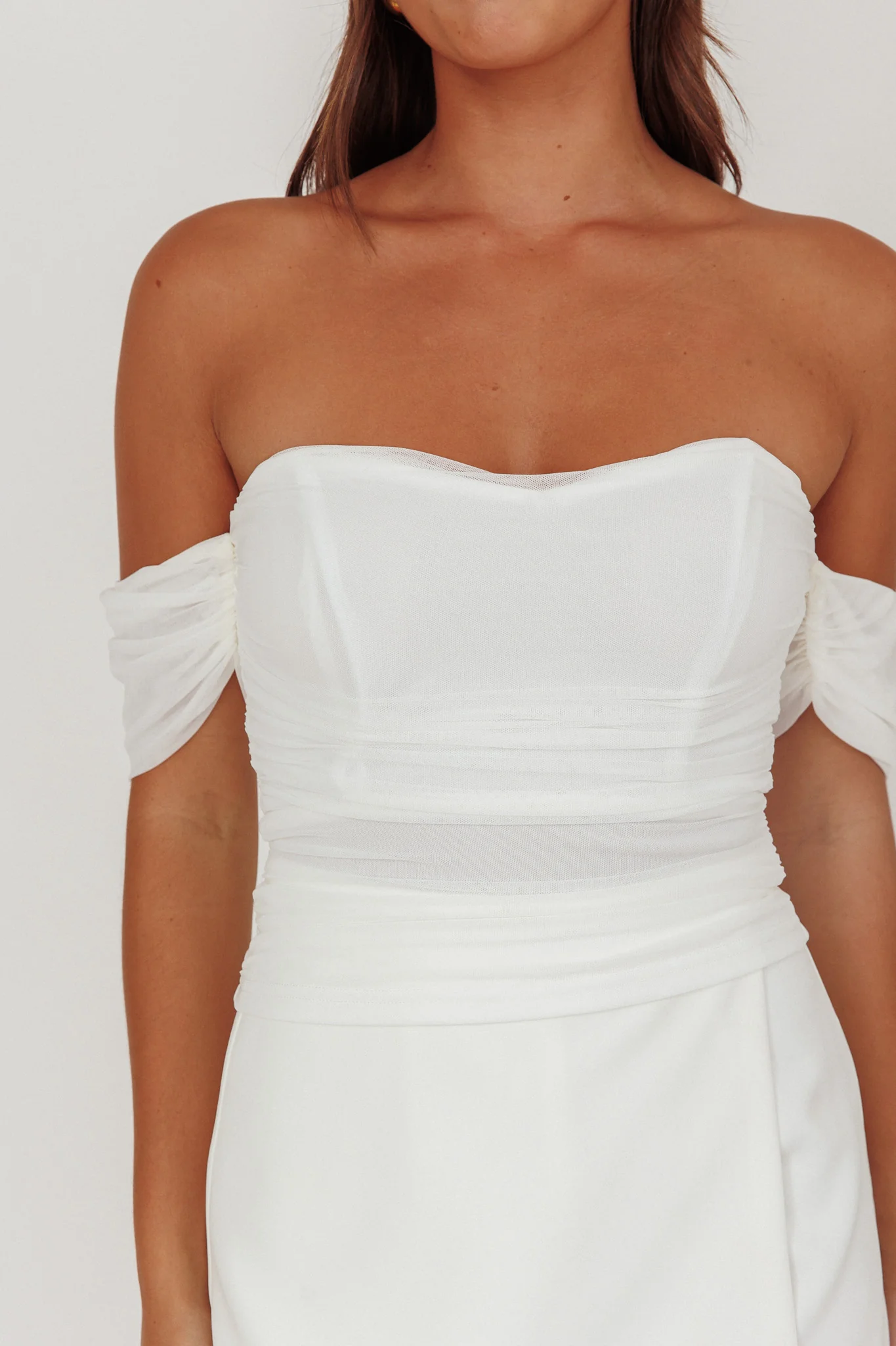 Melonie Off-Shoulder Top White - Image 4