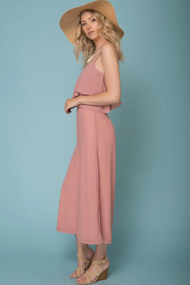 Milena Dressy Jumpsuit Dusty Pink - Image 4