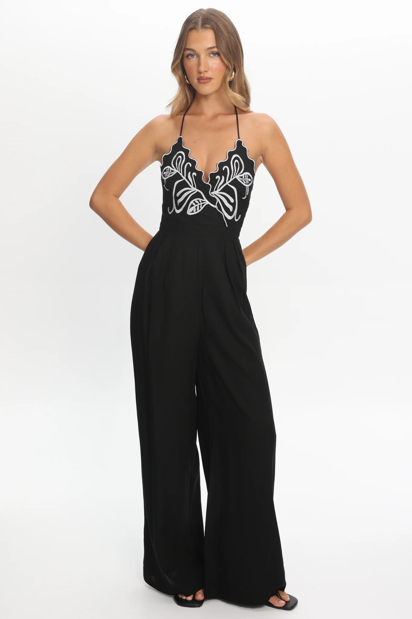 Mondo Embroidery Bust Jumpsuit Black - Image 5