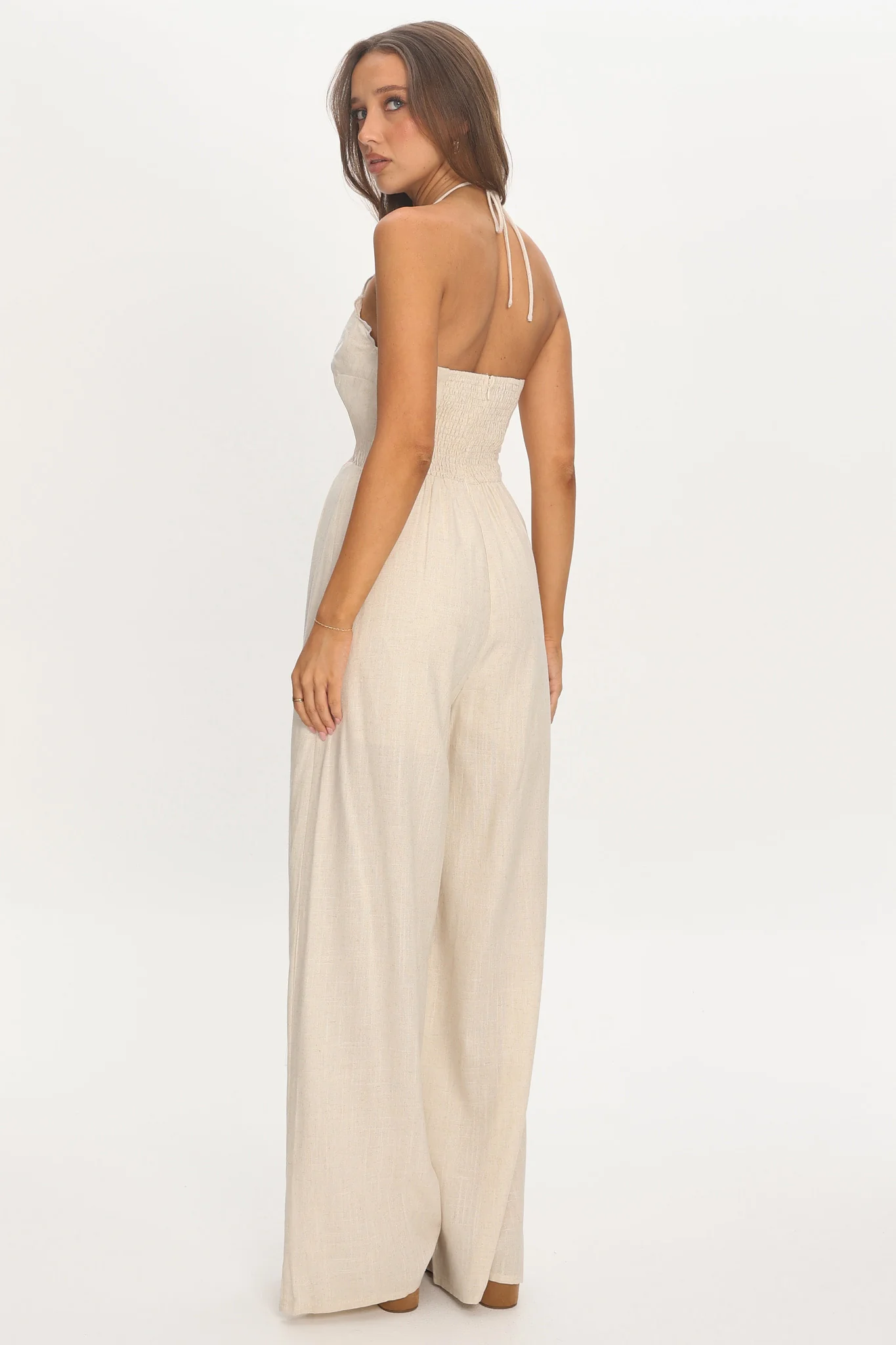 Mondo Embroidery Bust Jumpsuit Oat - Image 3