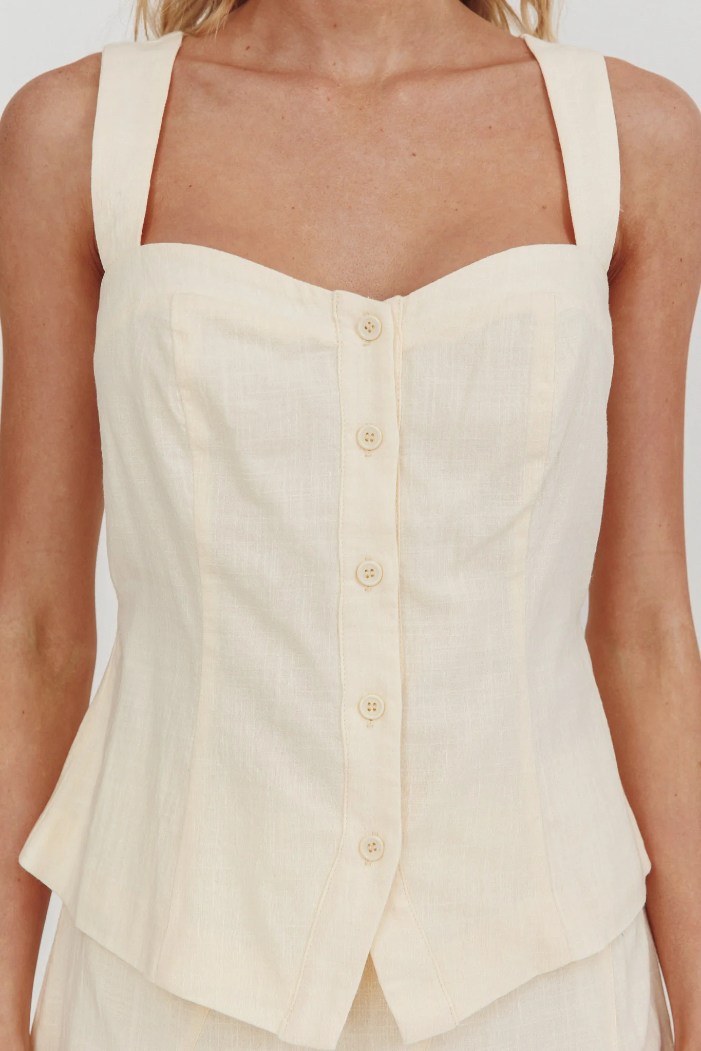 Morning Lights Button Up Top Cream - Image 3
