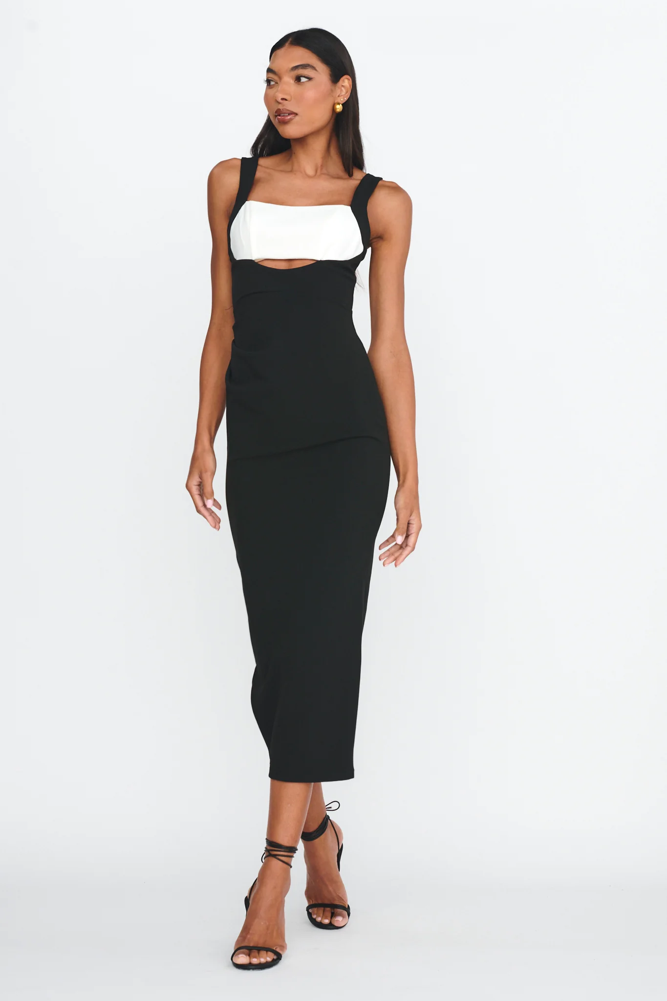 Move Maker Cut-Out Midi Dress Black - Image 4