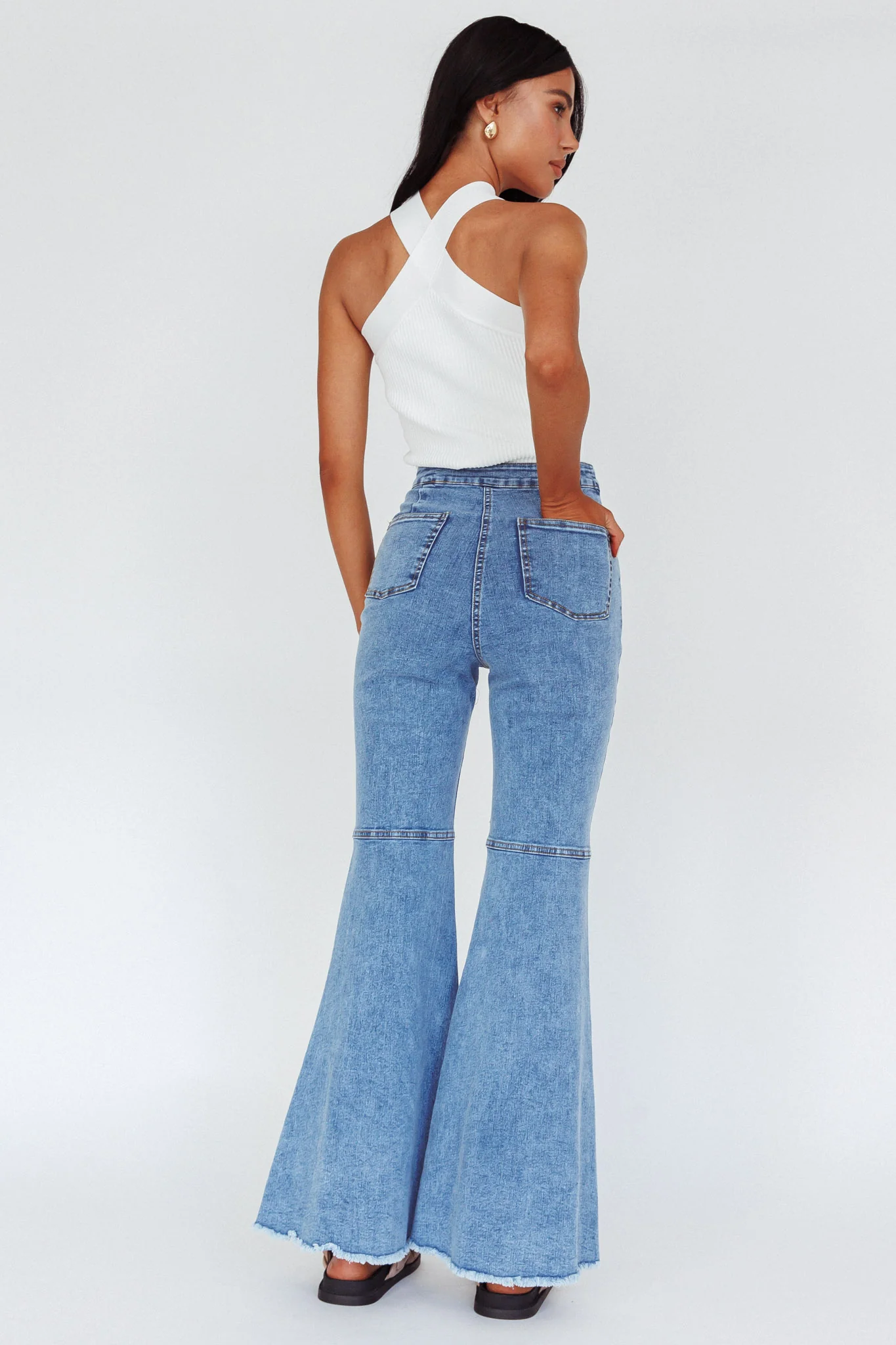 Mulholland Boot Cut Jeans Denim Blue - Image 4