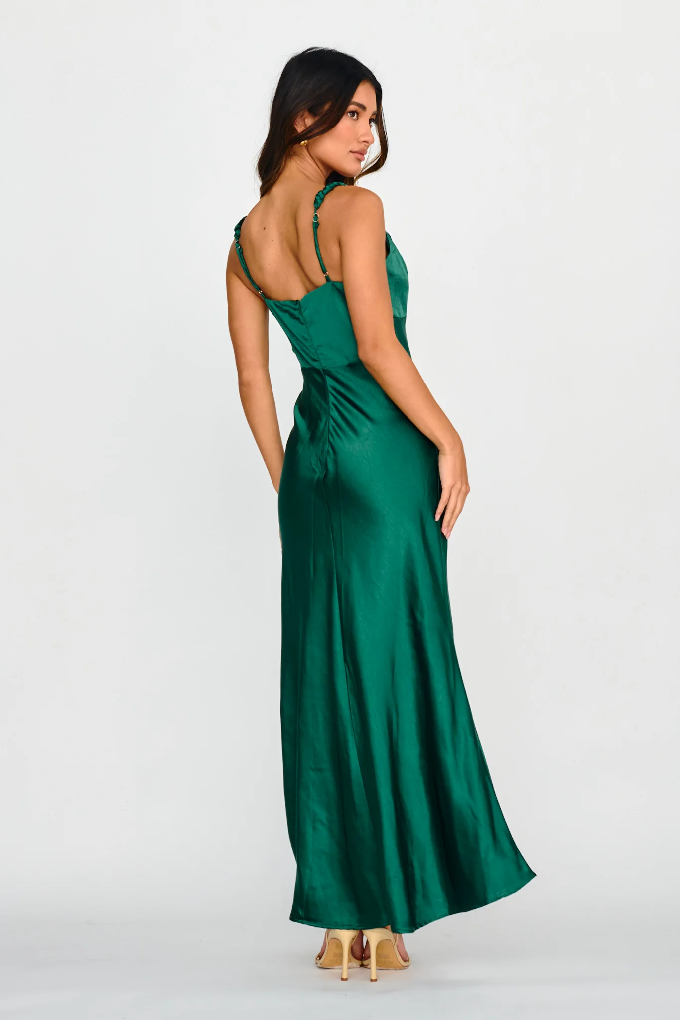 Muraya Braided Strap Maxi Dress Forest Green - Image 2