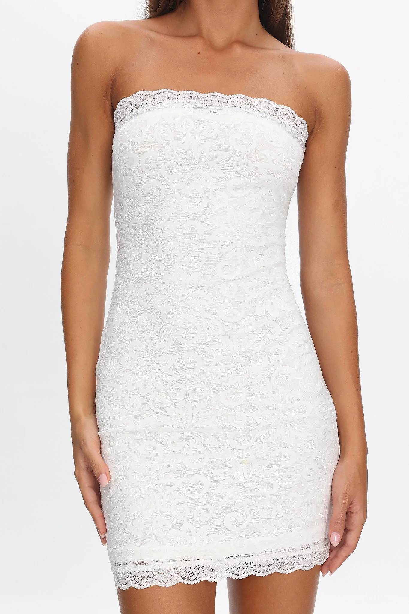 Must Be Love Lace Mini Dress White - Image 5